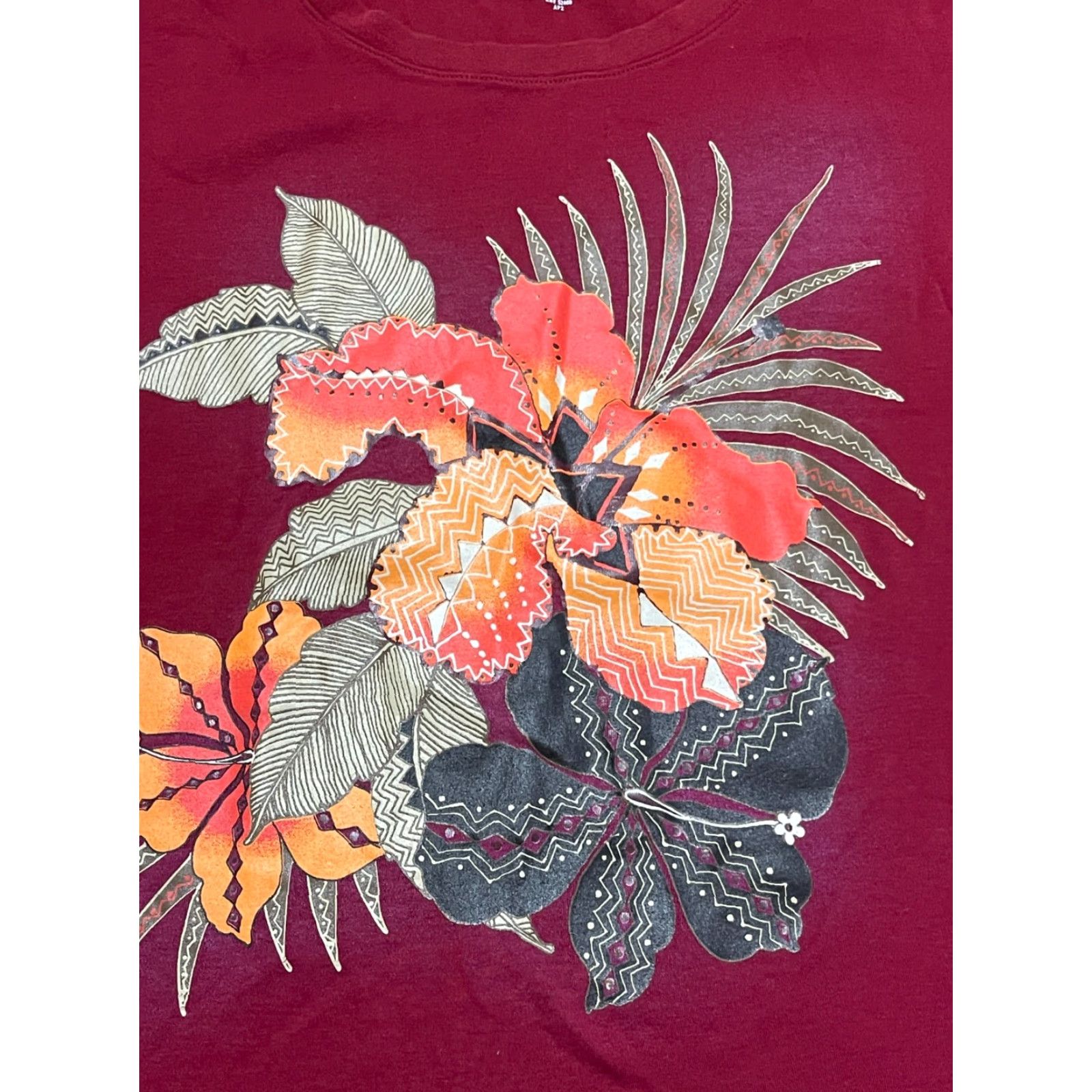 Vintage White Stag Shirt Womens Large Red Flowers Size L / US 10 / IT 46 - 3 Thumbnail