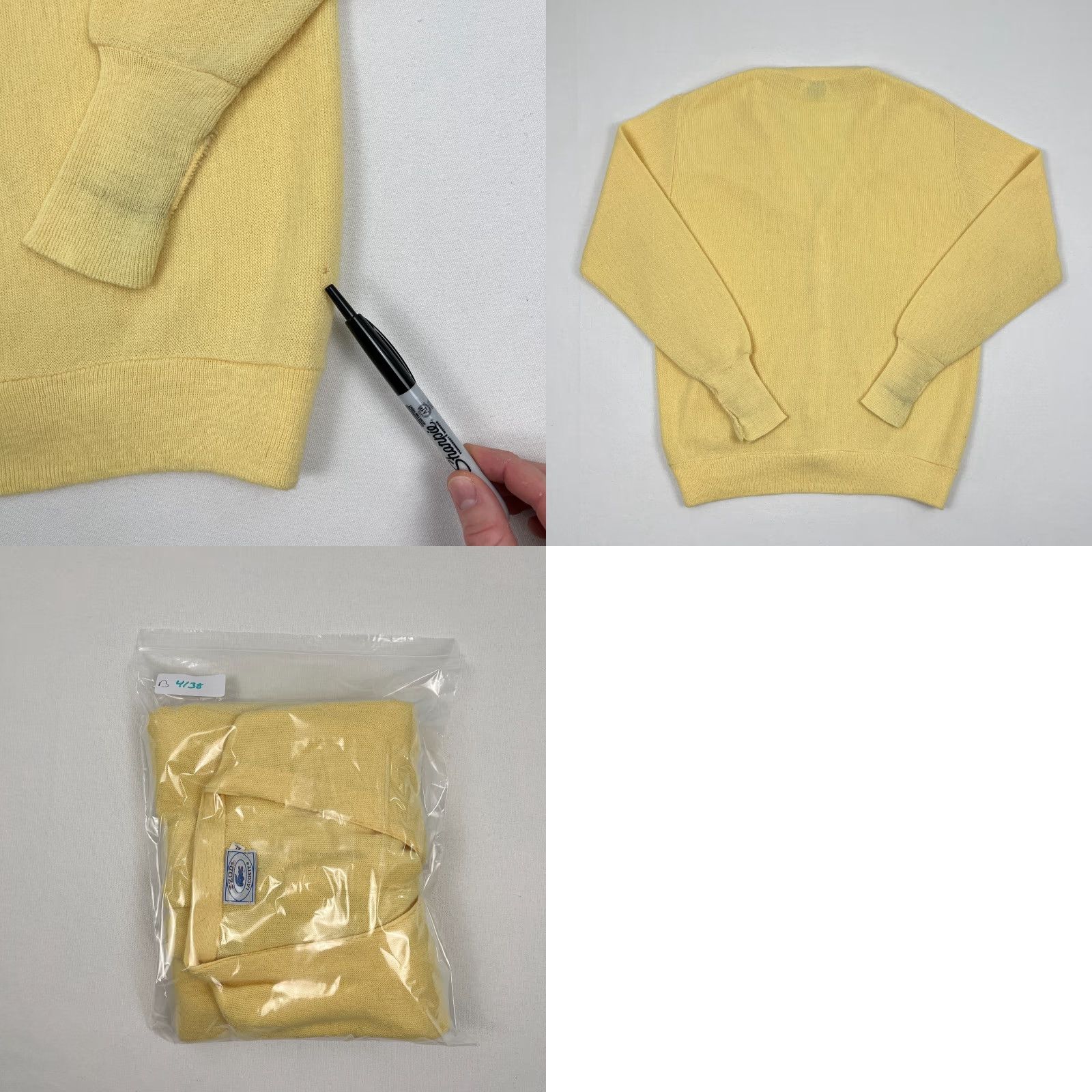 Izod VTG Izod Lacoste Cardigan Mens XL Yellow Orlon Acrylic Grandpa Jumper Cardigan Regular Knit Sweater 90s Mens Size US XL / EU 56 / 4 - 8 Thumbnail