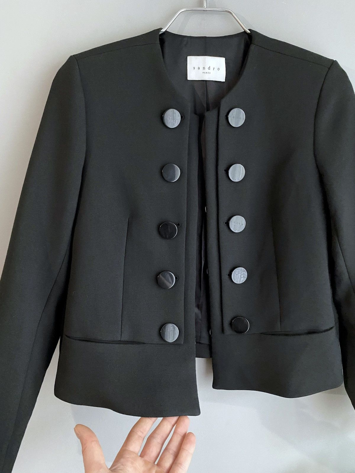 Designer × Sandro Sandro Paris Women's Black Blazer, Size 38 / S-M Size M / US 6-8 / IT 42-44 - 6 Thumbnail