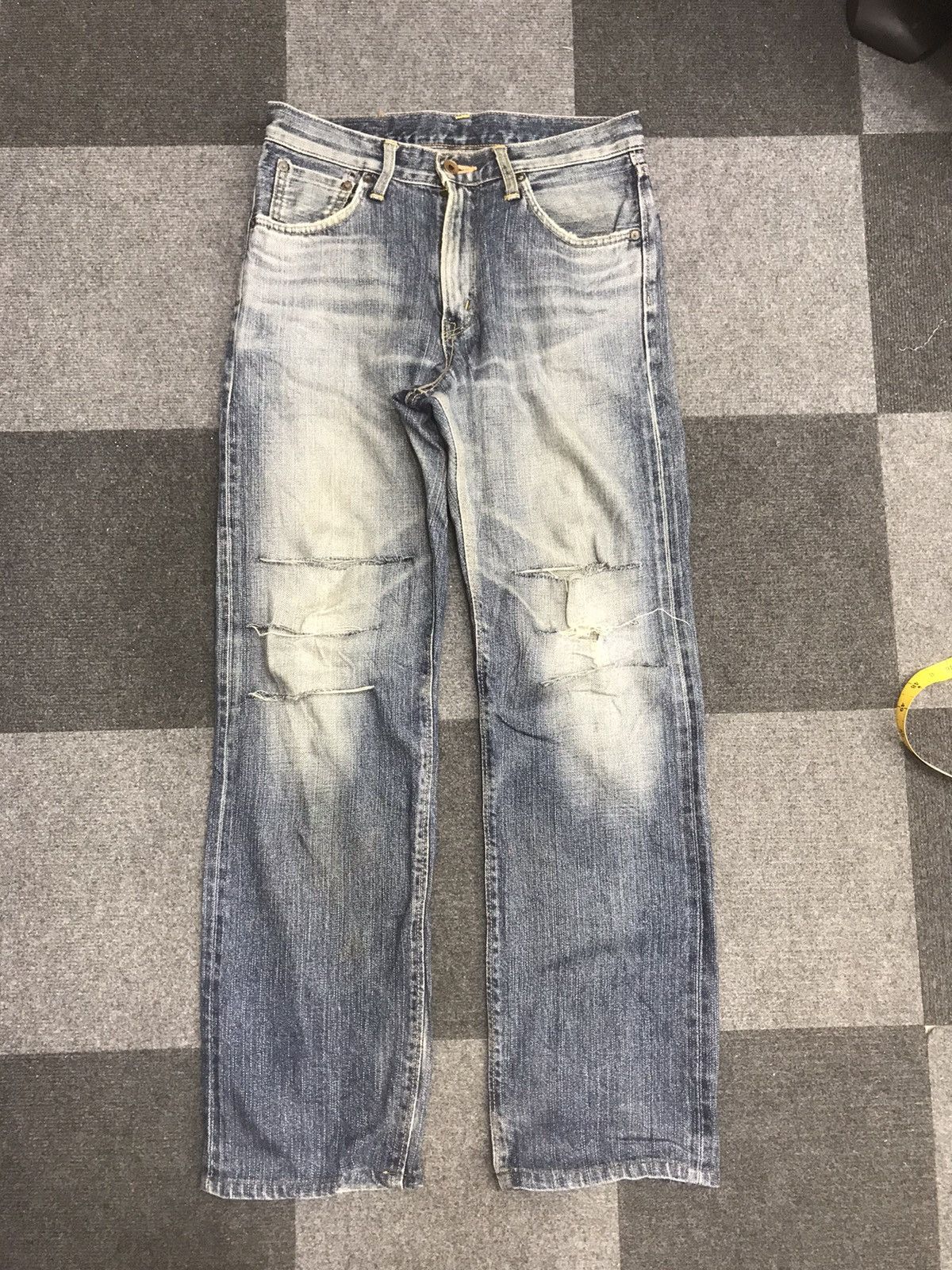 Edwin 💥THRASHED💥EDWIN 505zx Selvedge Distressed Jeans Size US 30 / EU 46 - 3 Thumbnail
