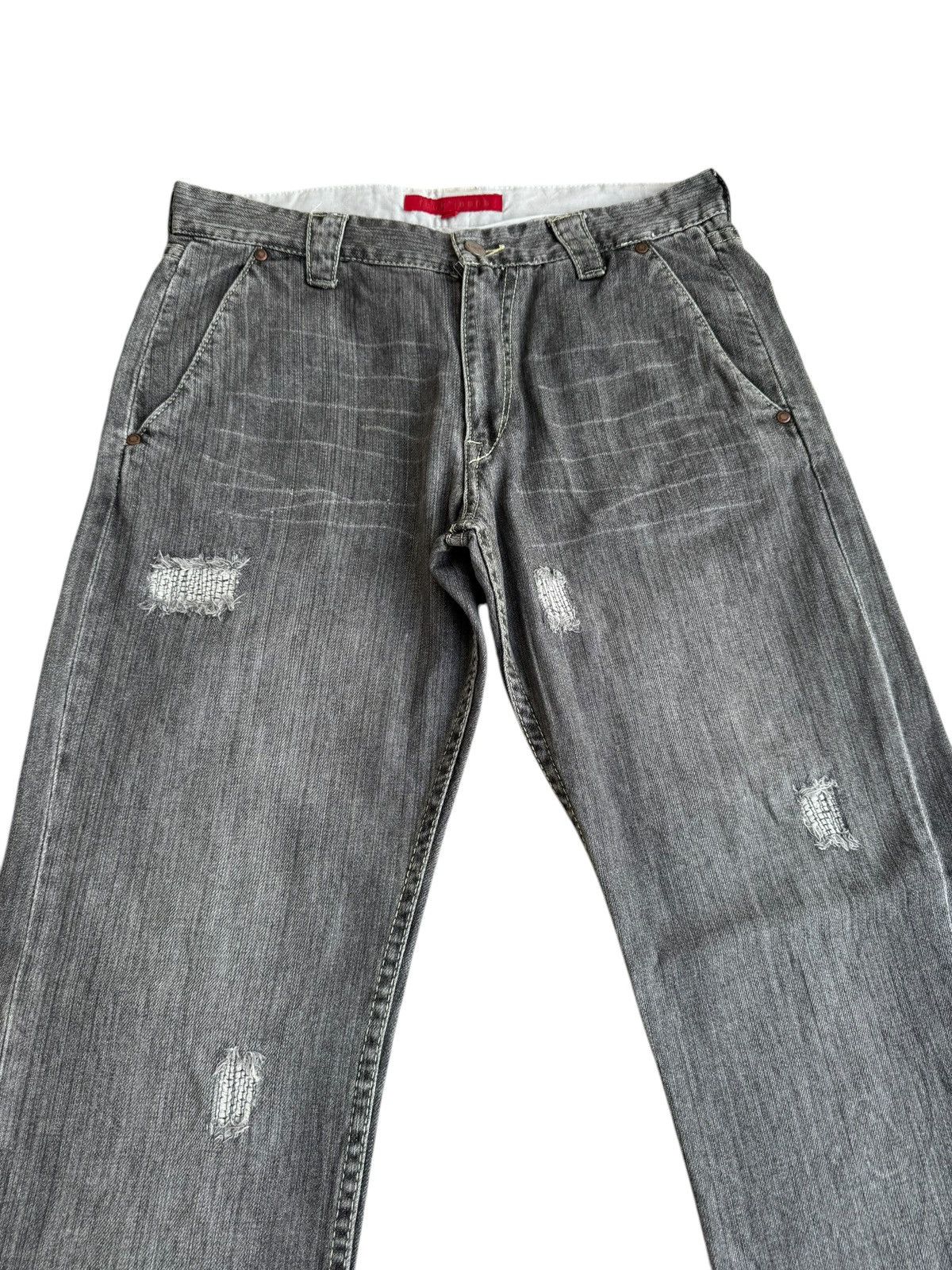 If Six Was Nine × Japanese Brand × Le Grande Bleu (L.G.B.) 🔥Vintage Distressed Y2k Fcuk Jeans Flare Size US 31 - 8 Thumbnail