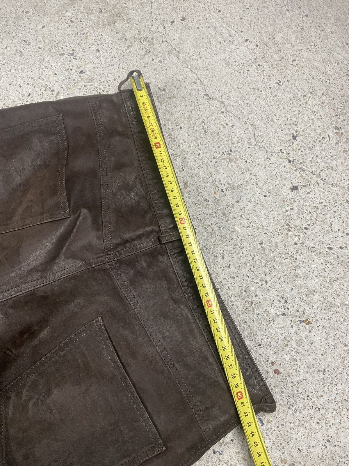 Vintage Vintage brown leather pants japan style baggy Size US 38 / EU 54 - 10 Thumbnail