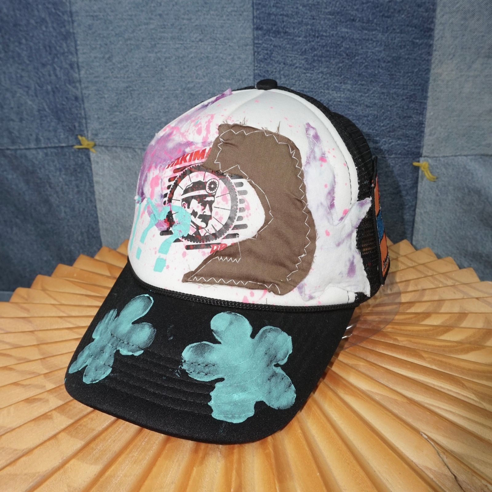 Vintage OSFA - Yakima trucker patchwork paint abstract trucker hat Size ONE SIZE - 2 Thumbnail