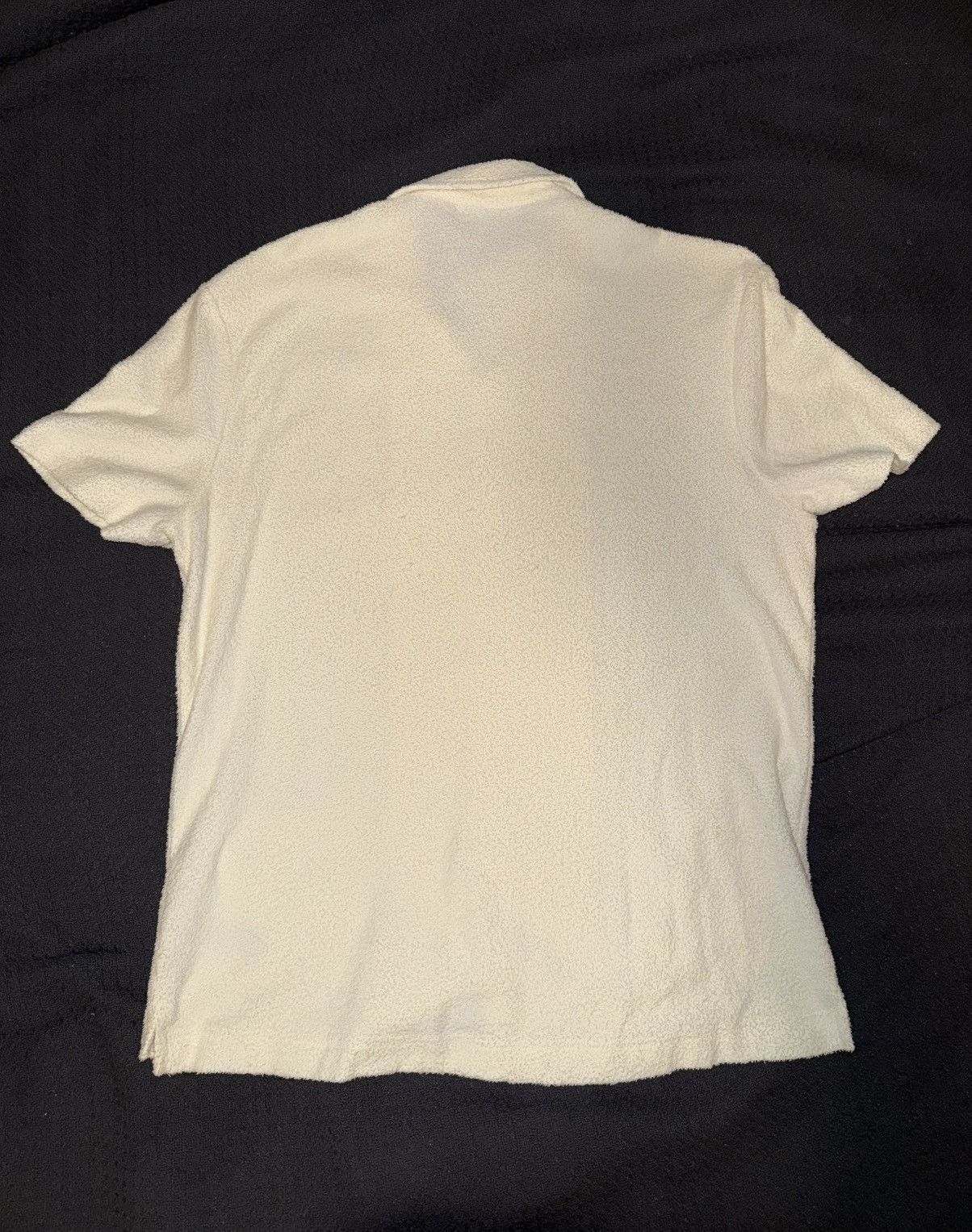 Mr P. Mr P. Terry Cloth Camp Collar Shirt Cream Cotton Size US M / EU 48-50 / 2 - 5 Thumbnail