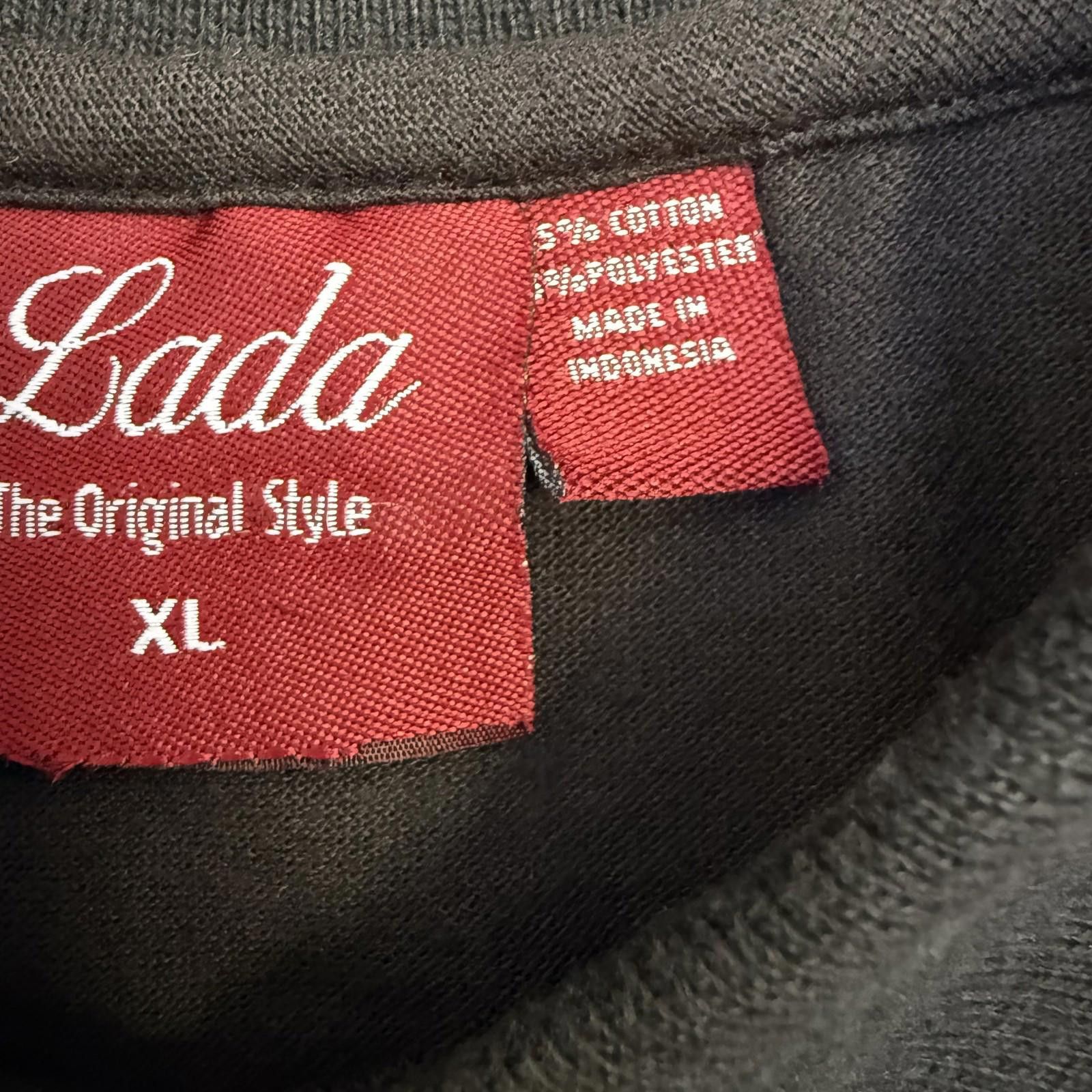 Lad Musician Lada Polo Shirt Mens XL Black Red Embroidered Short Sleeve Size US XL / EU 56 / 4 - 5 Thumbnail