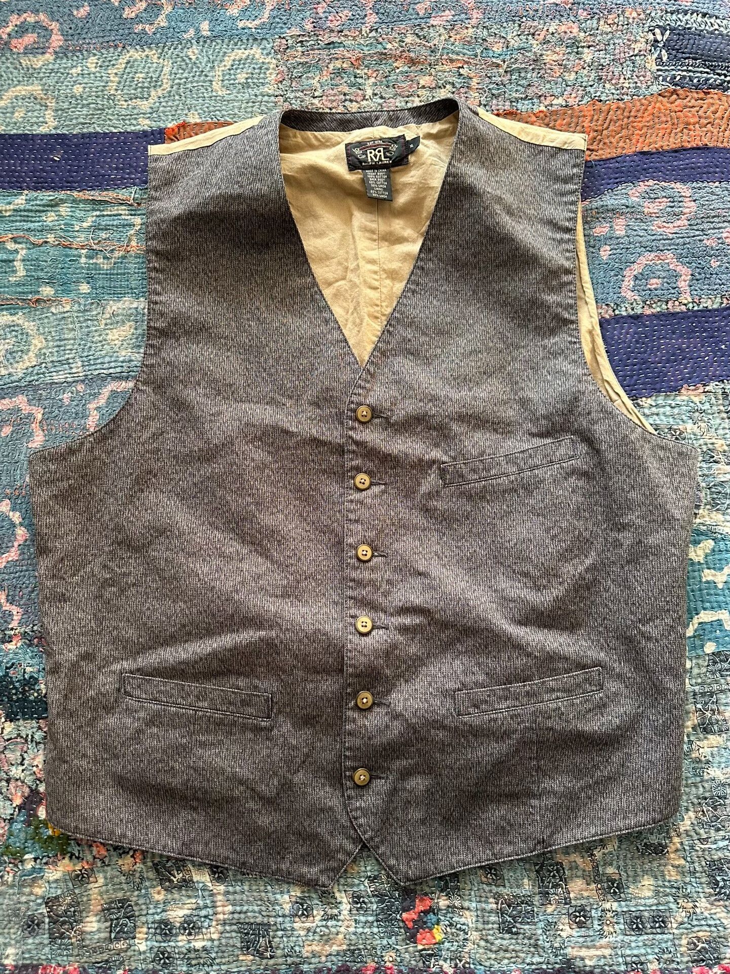 RRL Ralph Lauren rrl salt and pepper vest in xl Size US XL / EU 56 / 4 - 1 Thumbnail