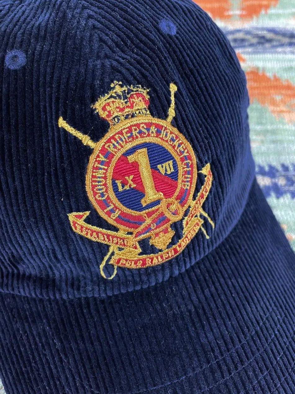 Polo Ralph Lauren Polo Ralph Lauren Rare Corduroy Leather baseball cap hat Size ONE SIZE - 2 Thumbnail