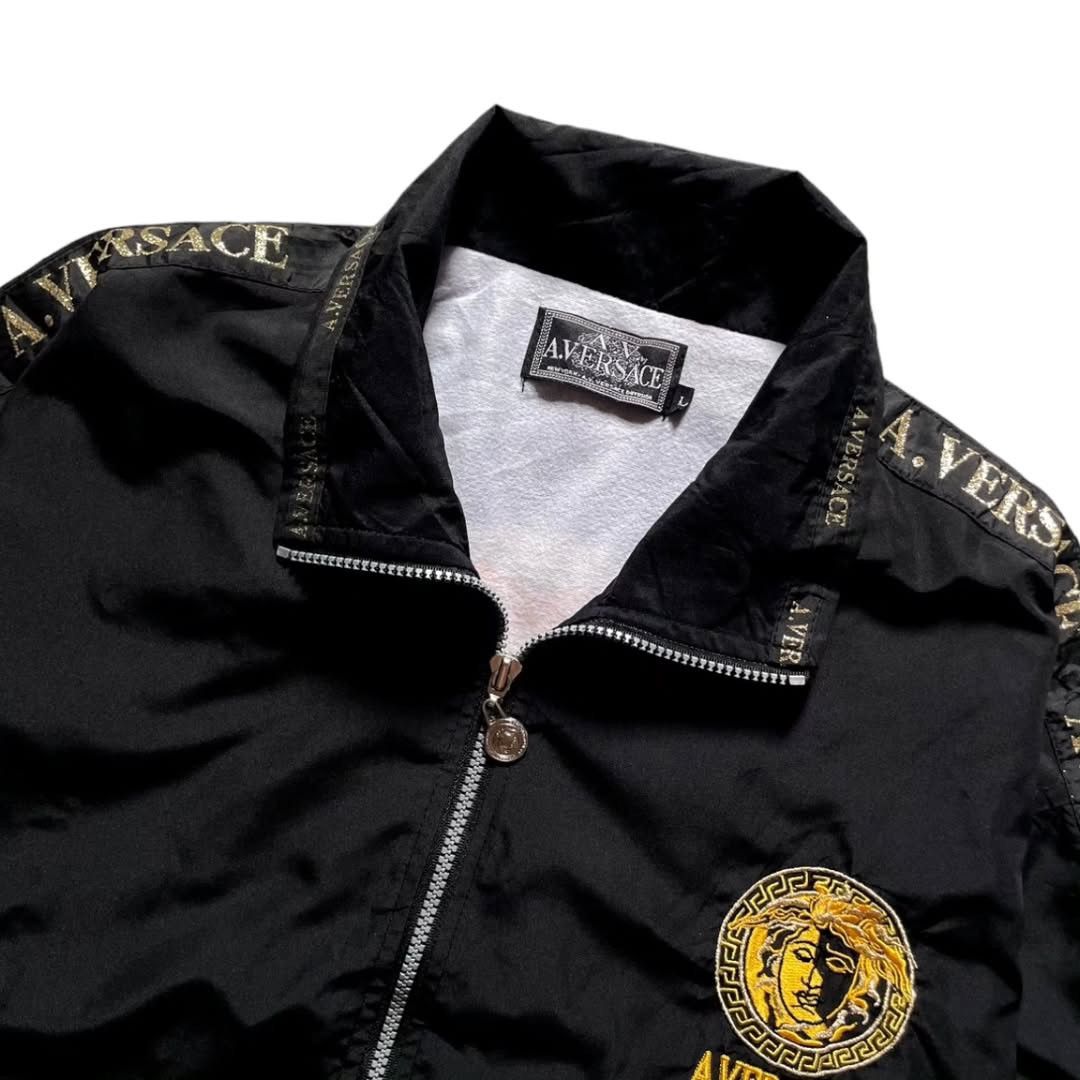 Versace Vintage Alfredo Versace Full Taped Big Logo Jacket Size US XL / EU 56 / 4 - 6 Thumbnail