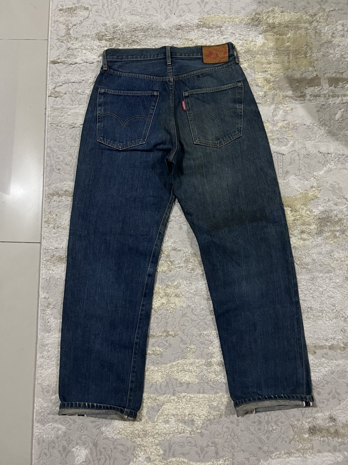 Oni Vintage Gowest Beautiful Faded Regular Selvaged Denim 501 Size US 30 / EU 46 - 3 Thumbnail