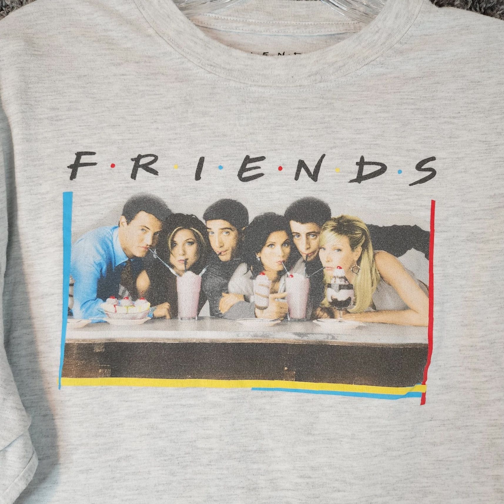 Vintage Friends Women's Long Sleeve T-shirt Gray Size Large Graphic Modern Size L / US 10 / IT 46 - 3 Thumbnail