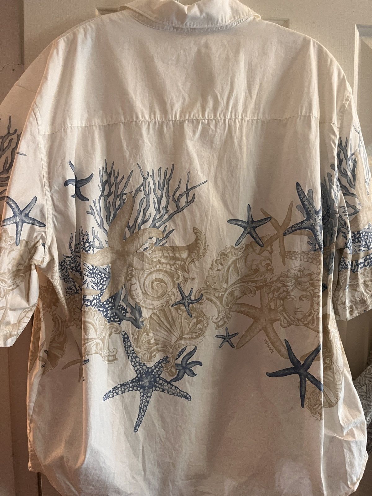 Versace Versace Barocco Sea Print Cotton Button Up Down Shirt Size US XL / EU 56 / 4 - 11 Thumbnail