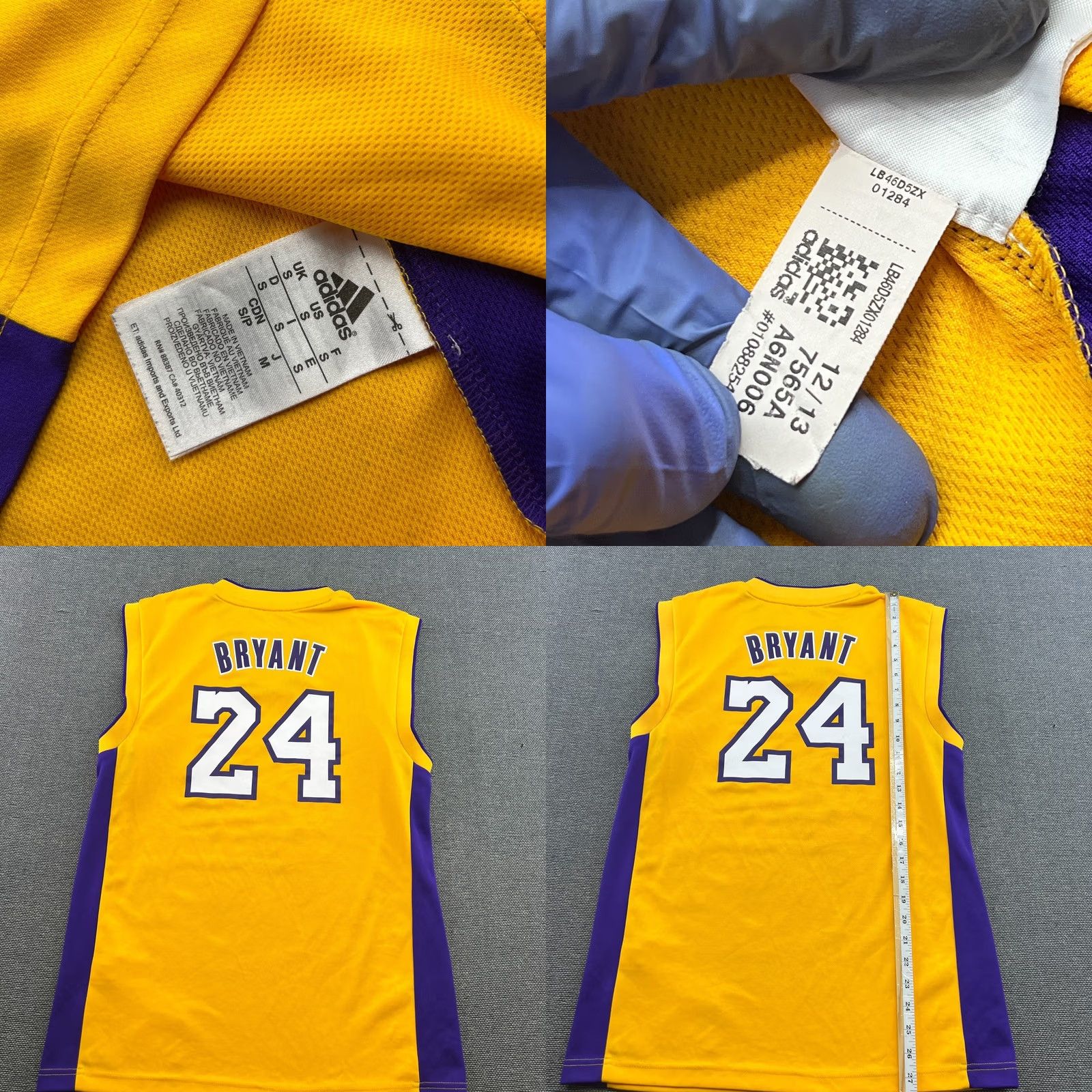 Adidas LA Lakers Kobe Bryant 2013 Basketball Jersey Adidas Mens Small Sleveless Tank Yellow Size US S / EU 44-46 / 1 - 8 Thumbnail