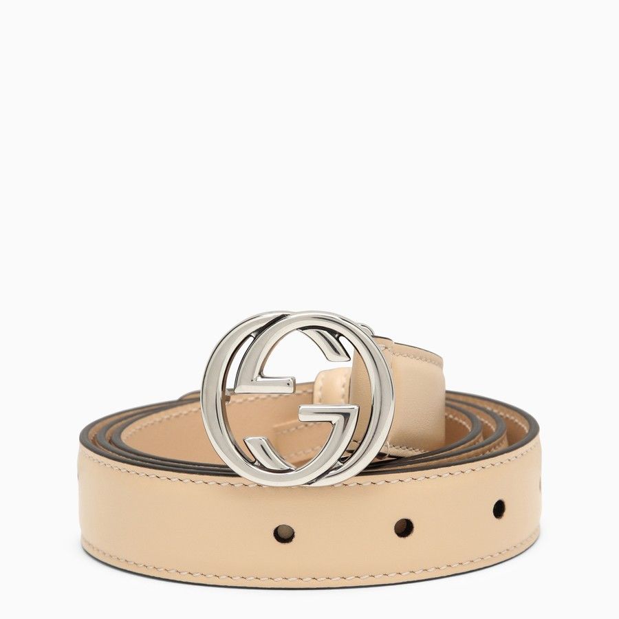 Gucci o1d2blof0824 Size: 85 / Leather GG Belt in Light Beige Size ONE SIZE - 1 Thumbnail