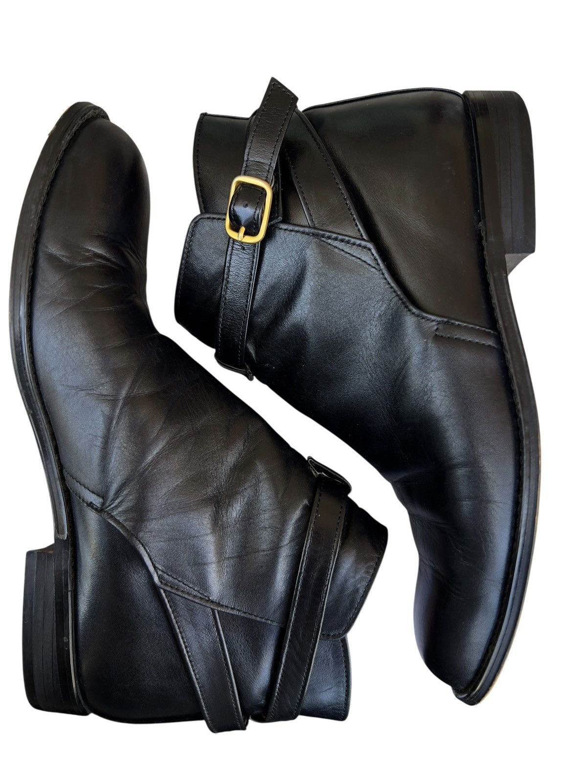 Margaret Howell Margaret Howell London Mid Heel Angkle Black Leather Boots Size US 7 / IT 37 - 2 Thumbnail