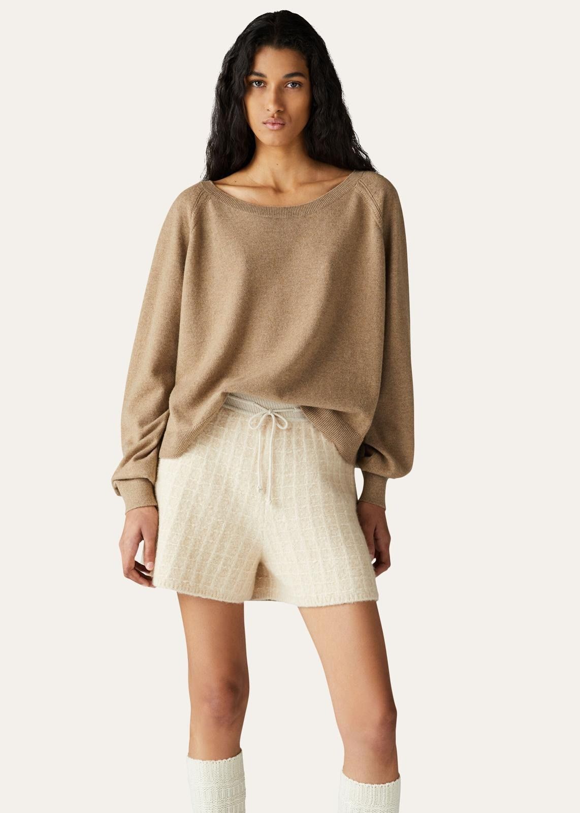 Loro Piana o1srvl11e1125 FAN1849 Cocooning Wideneck Sweater in Brown Size L / US 10 / IT 46 - 3 Thumbnail