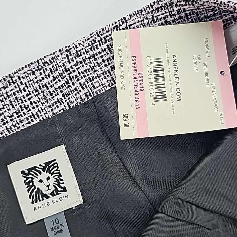 Anne Klein Anne Klein Women's Tweed Pencil Skirt Marled Pink Black NWT Size 32" / US 10 / IT 46 - 5 Thumbnail