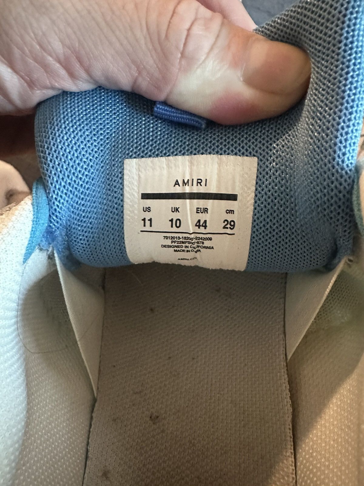 Amiri Amiri Mesh Bone Runners Neon Blue & White Size 11/44 Size US 11 / EU 44 - 7 Thumbnail