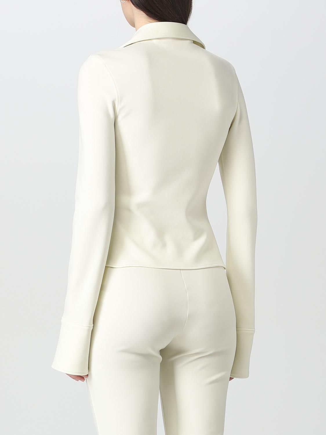 Off-White o1y1225 Solid Color Shirt in Cream Size XS / US 0-2 / IT 36-38 - 3 Thumbnail