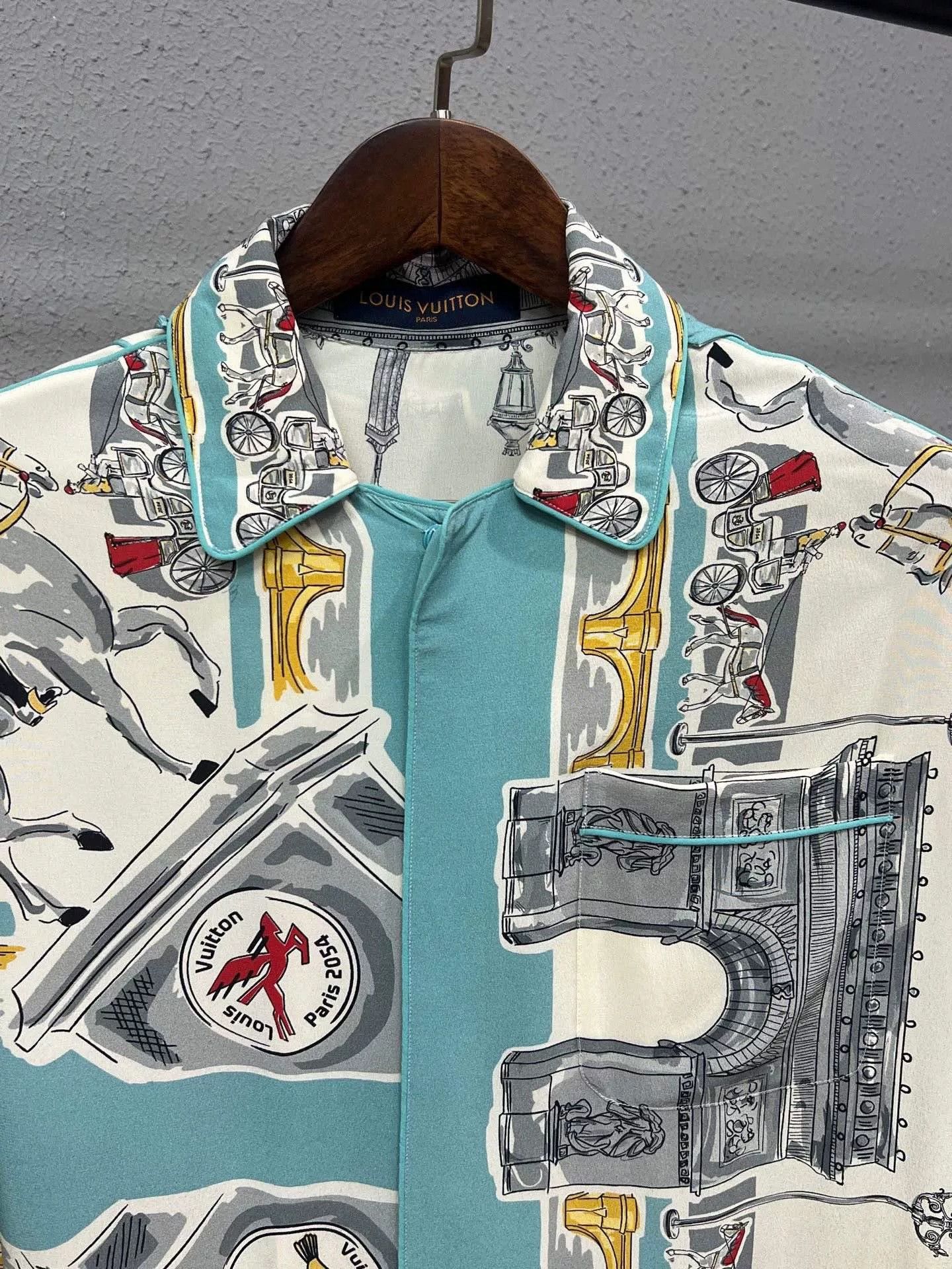 Louis Vuitton Louis Vuitton Baroque Print Silk Shirt Size US 7 / EU 40 - 3 Thumbnail