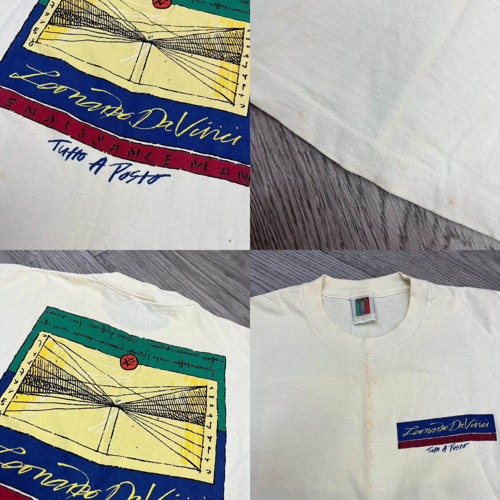 Vintage Vintage Shirt USA Made Graphic Print Short Sleeve White L Size, 80s Theme Size US L / EU 52-54 / 3 - 8 Thumbnail