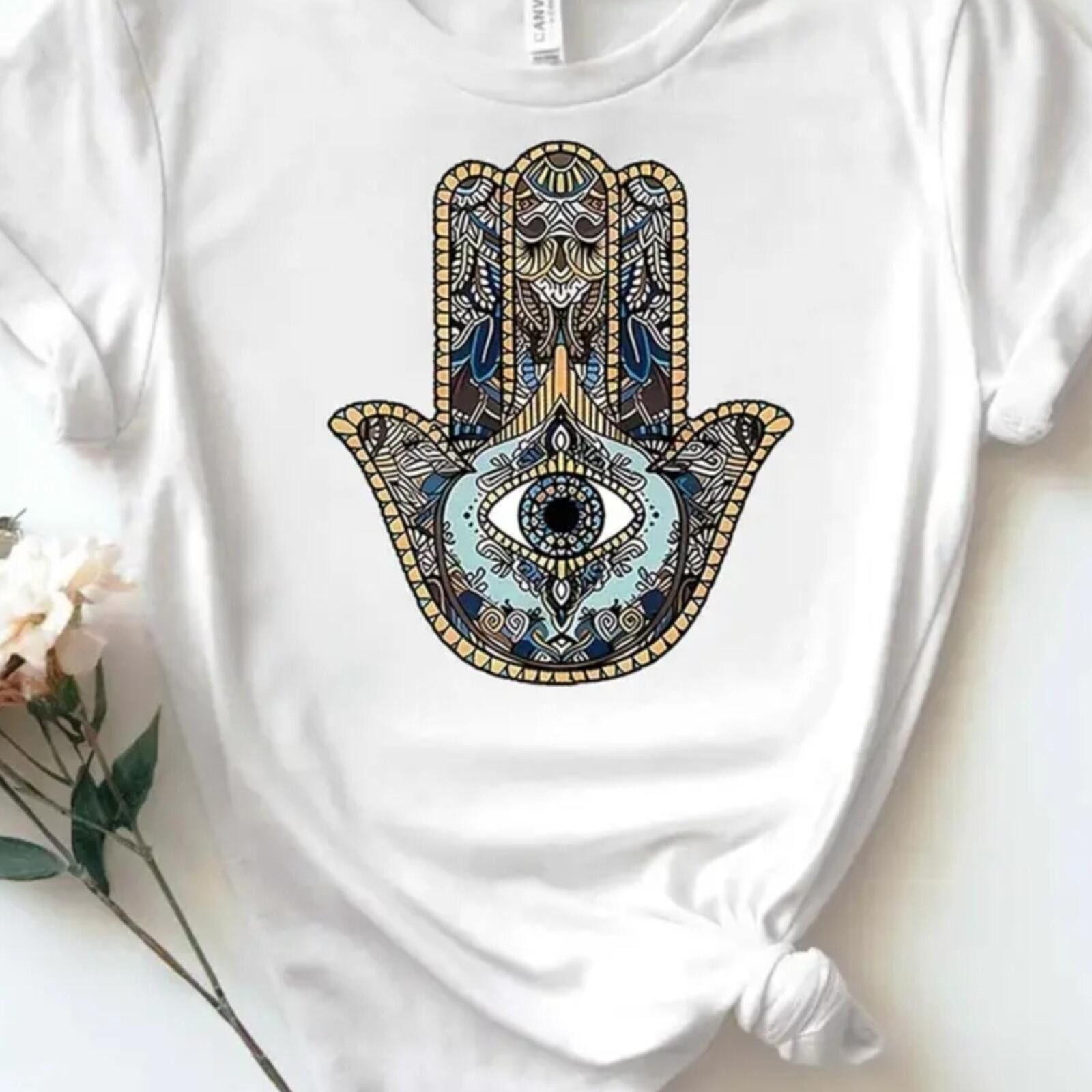 Other Hamsa Women's White Tee Size XXL / US 16-18 / IT 52-54 - 1 Preview