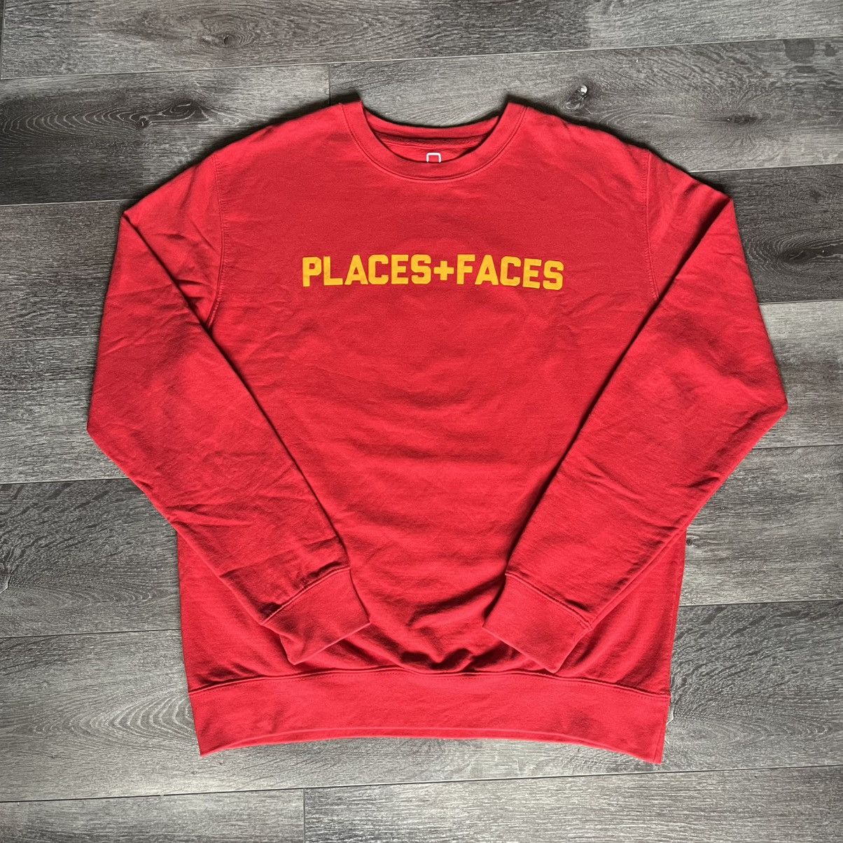 Places + Faces Places + Faces Red Logo Crewneck Sweatshirt Lil Yachty Plus Size US L / EU 52-54 / 3 - 2 Thumbnail