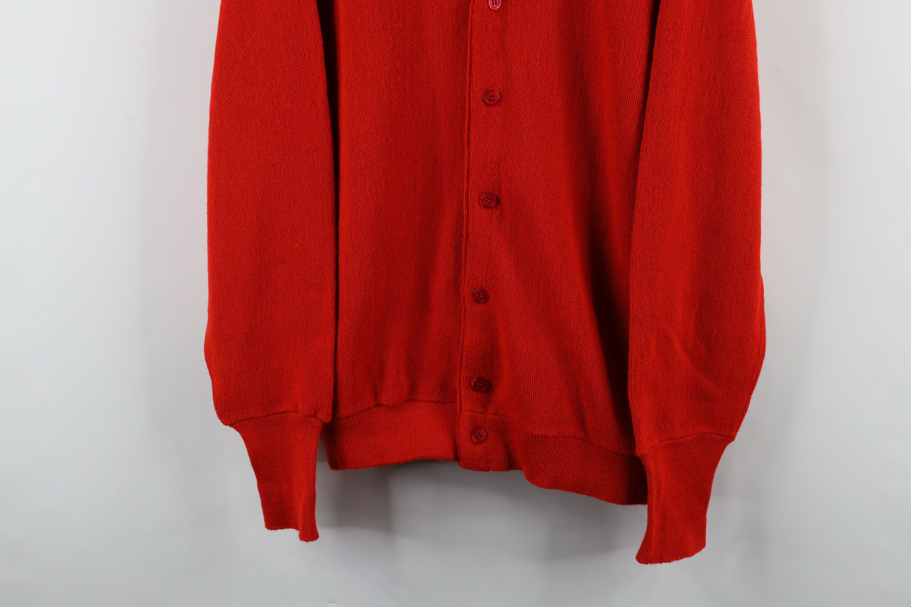 Vintage Vintage 70s Streetwear Knit Button Cardigan Sweater Red USA Size US M / EU 48-50 / 2 - 3 Thumbnail