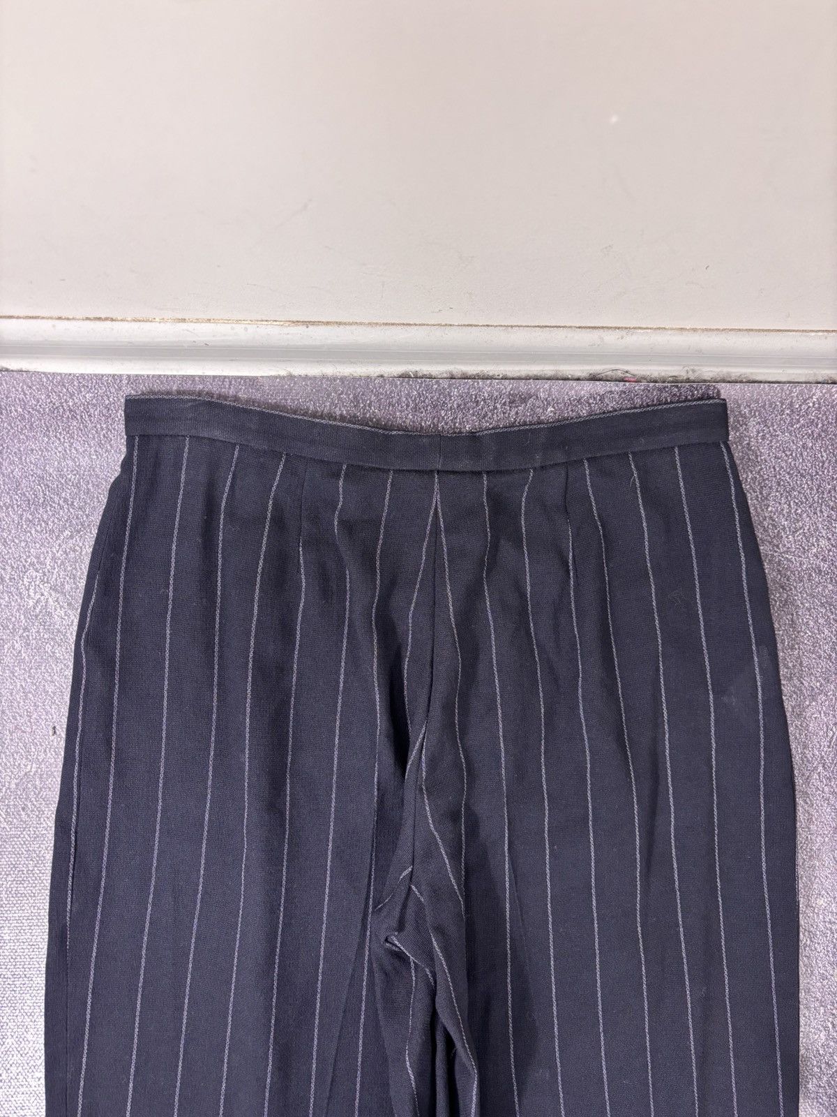 Armani Collezioni Armani Collezioni Women’s Navy Blue Striped Wool Pants Size 32" / US 10 / IT 46 - 16 Thumbnail