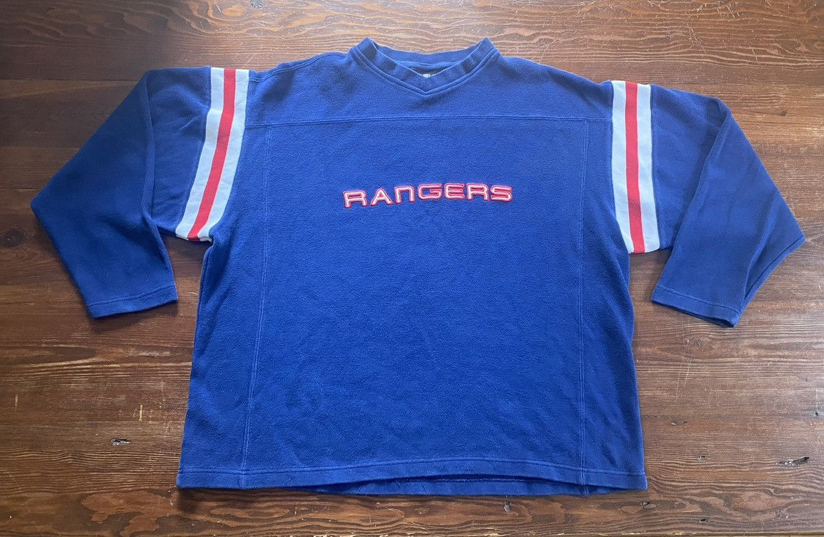 NHL Vintage 90’s New York Rangers Blue Line Ribbed Sweatshirt Size US XL / EU 56 / 4 - 2 Thumbnail