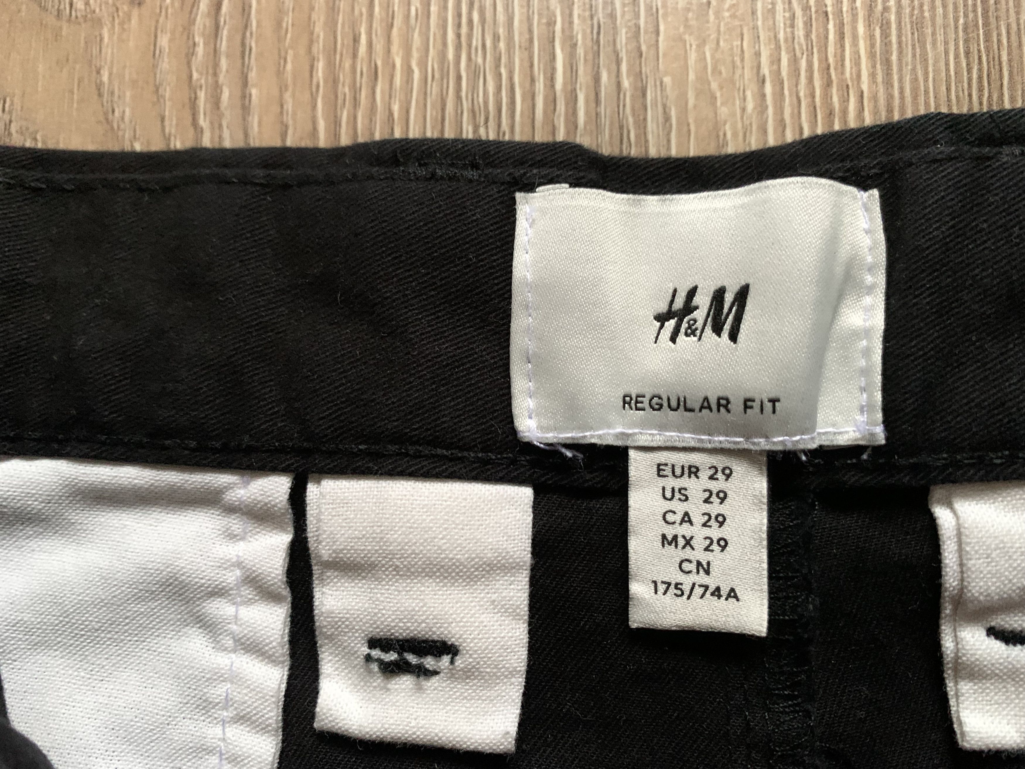 H&M H&M Regular Fit Black Pants Size US 29 - 7 Thumbnail