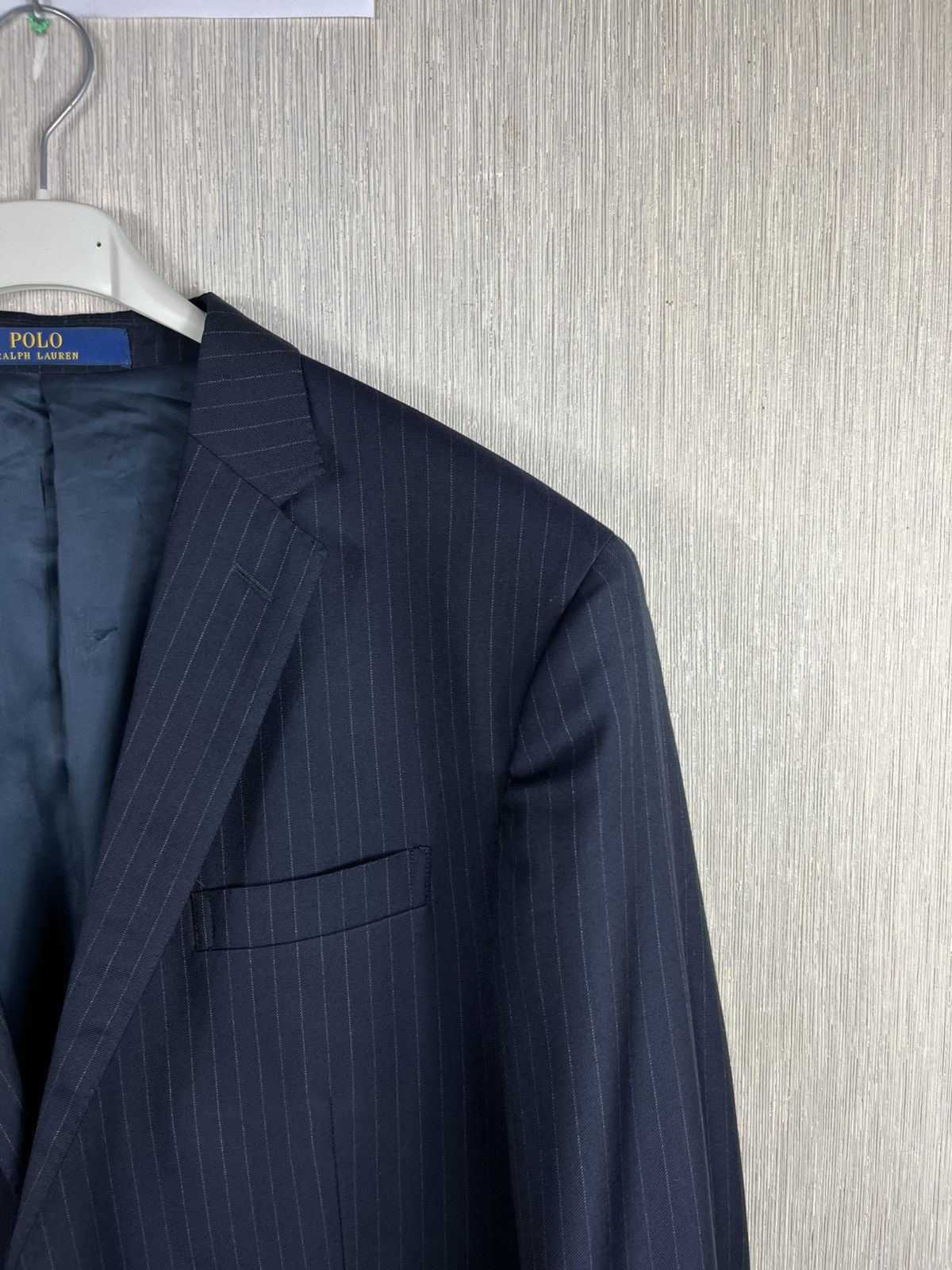 Polo Ralph Lauren × Ralph Lauren Polo Ralph Lauren wool navy light striped blazer jacket Size 48R - 3 Thumbnail