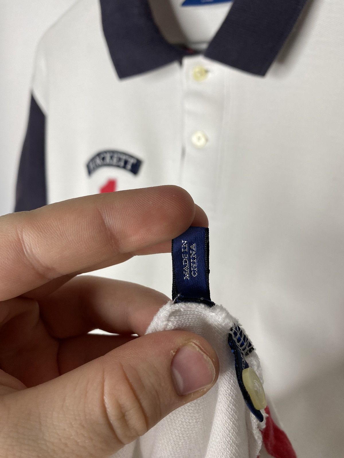 Hackett × Vintage Vintage Hackett London #1 Polo Shirt Short Sleeve Big Logo Size US L / EU 52-54 / 3 - 16 Thumbnail