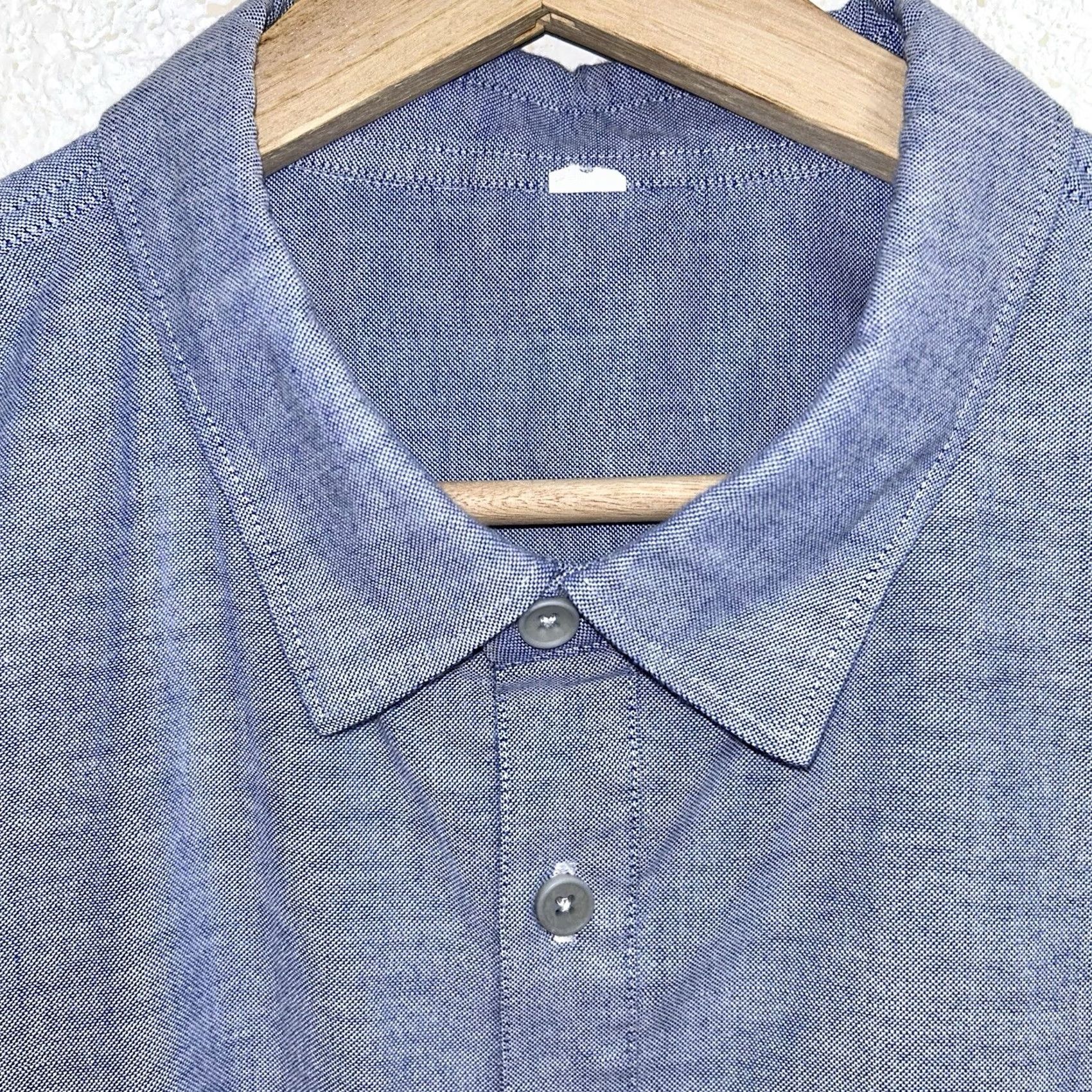 Lululemon Lululemon Commission Button Up Blue Qwick Oxford Shirt Long Sleeve Mens XL Size US XL / EU 56 / 4 - 5 Thumbnail