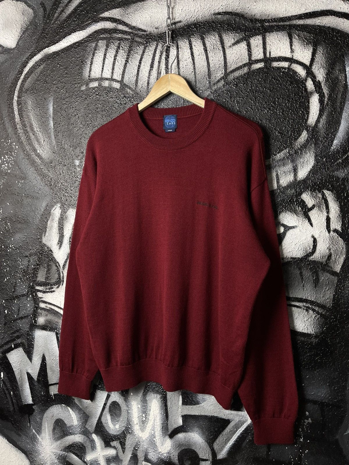 Kenzo × Vintage Vintage Kenzo Jeans Big Logo Sweater Size US L / EU 52-54 / 3 - 2 Thumbnail