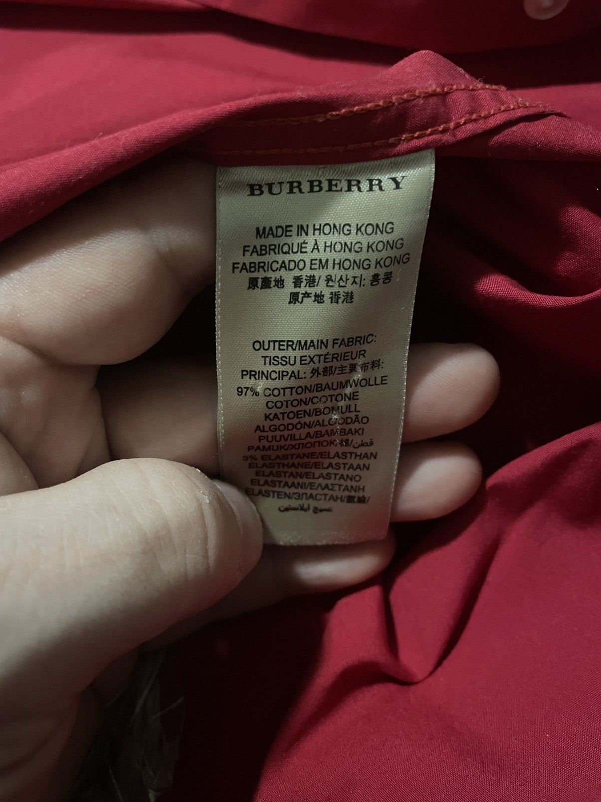 Burberry Red Burberry button up Size US M / EU 48-50 / 2 - 7 Thumbnail