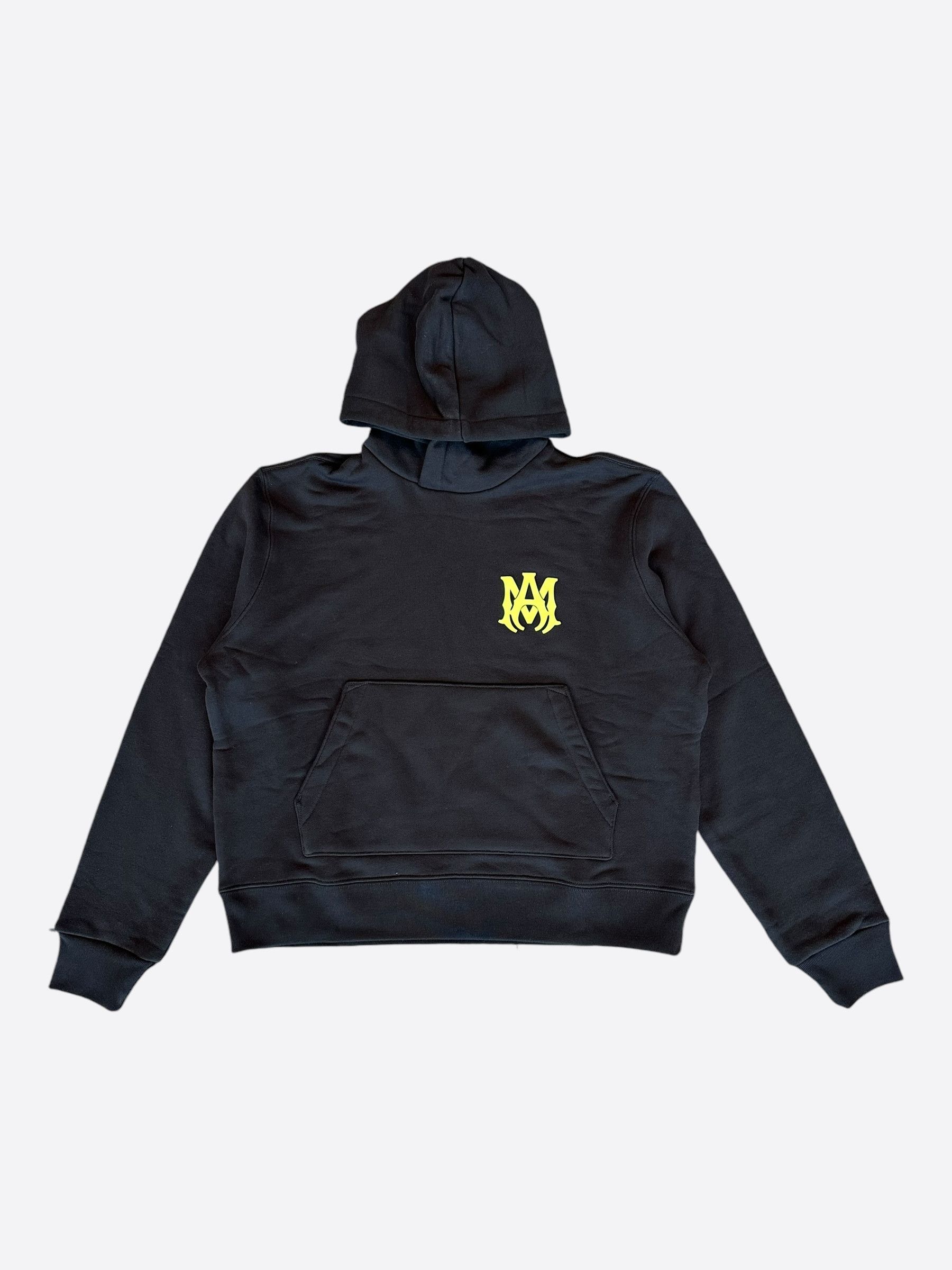 Amiri Amiri Black & Yellow MA Logo Hoodie Size US L / EU 52-54 / 3 - 1 Thumbnail