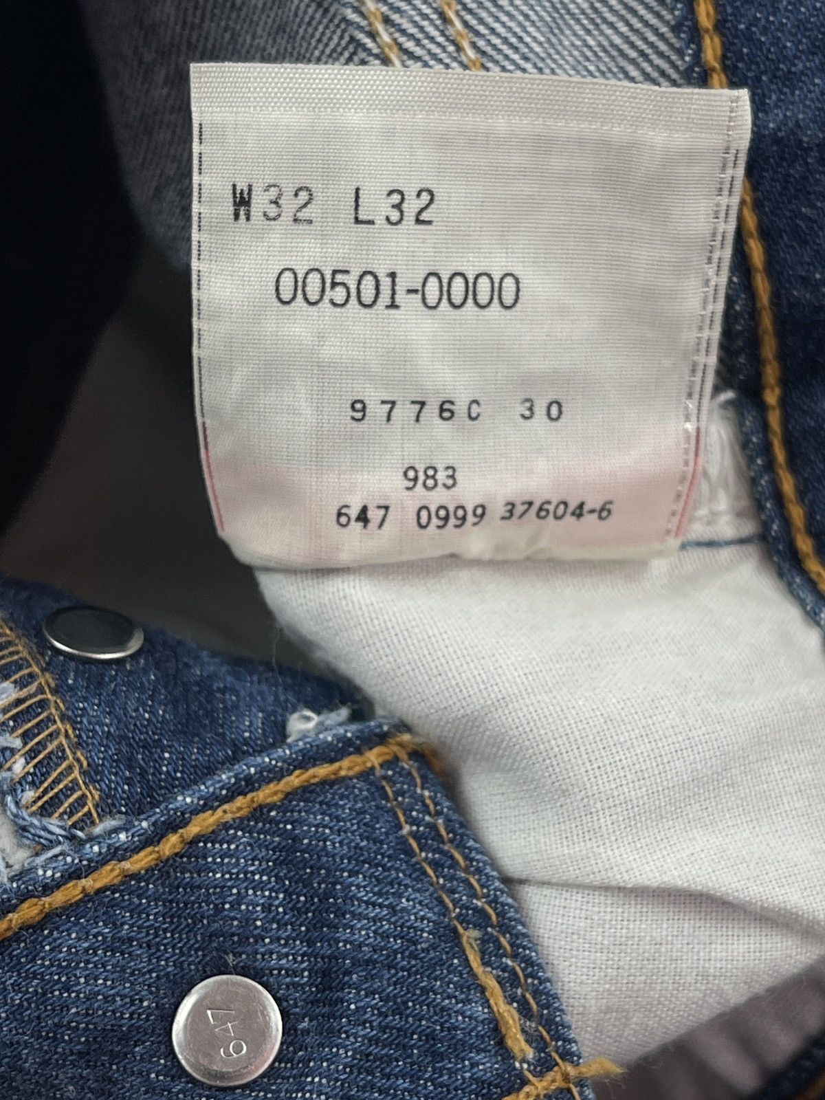 Levi's × Vintage Levis 501xx 32x32 Vtg 1999 Button Fly Jeans Size US 32 / EU 48 - 9 Thumbnail