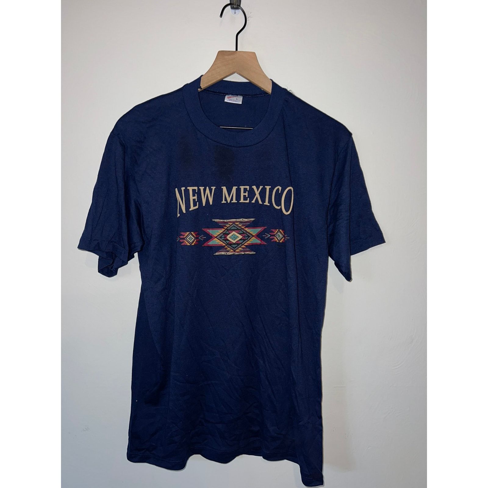 Jerzees Vintage New Mexico Shirt Test Print Wyoming Tee VTG 90s L Size US L / EU 52-54 / 3 - 1 Thumbnail