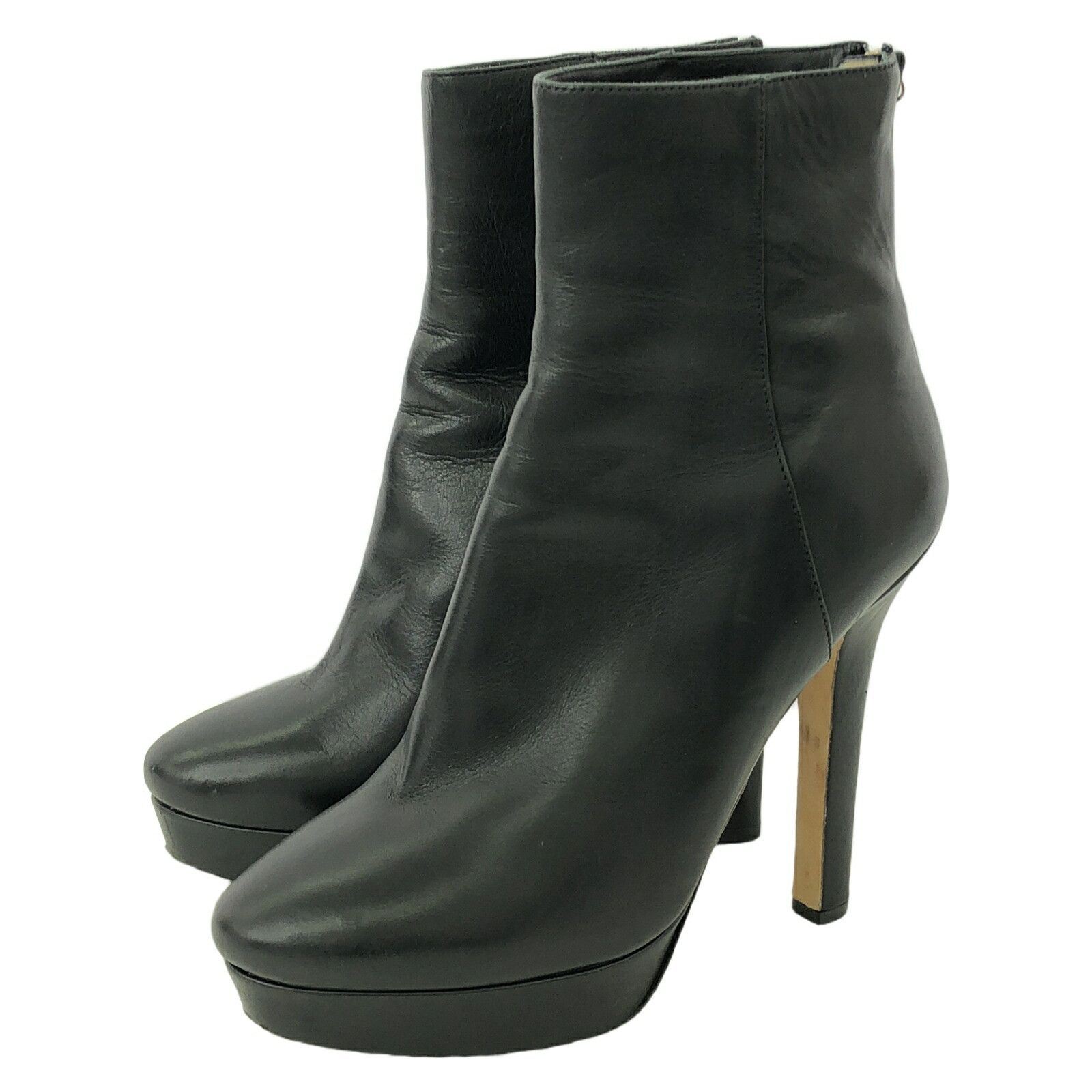 Jimmy Choo Jimmy Choo Leather Boots Leather Shoes in Black, Women's