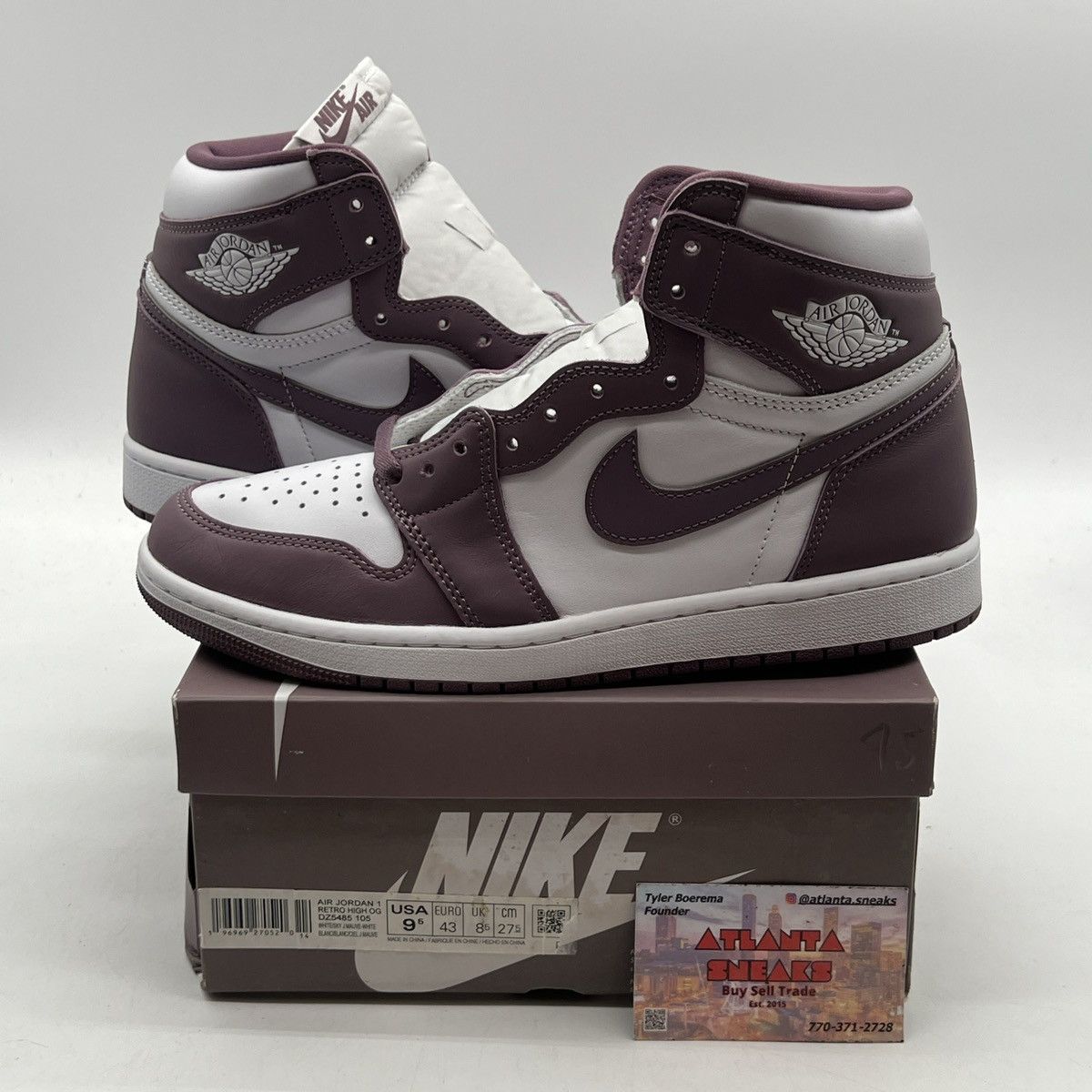 Nike Air Jordan 1 high mauve Size US 9.5 / EU 42-43 - 1 Thumbnail