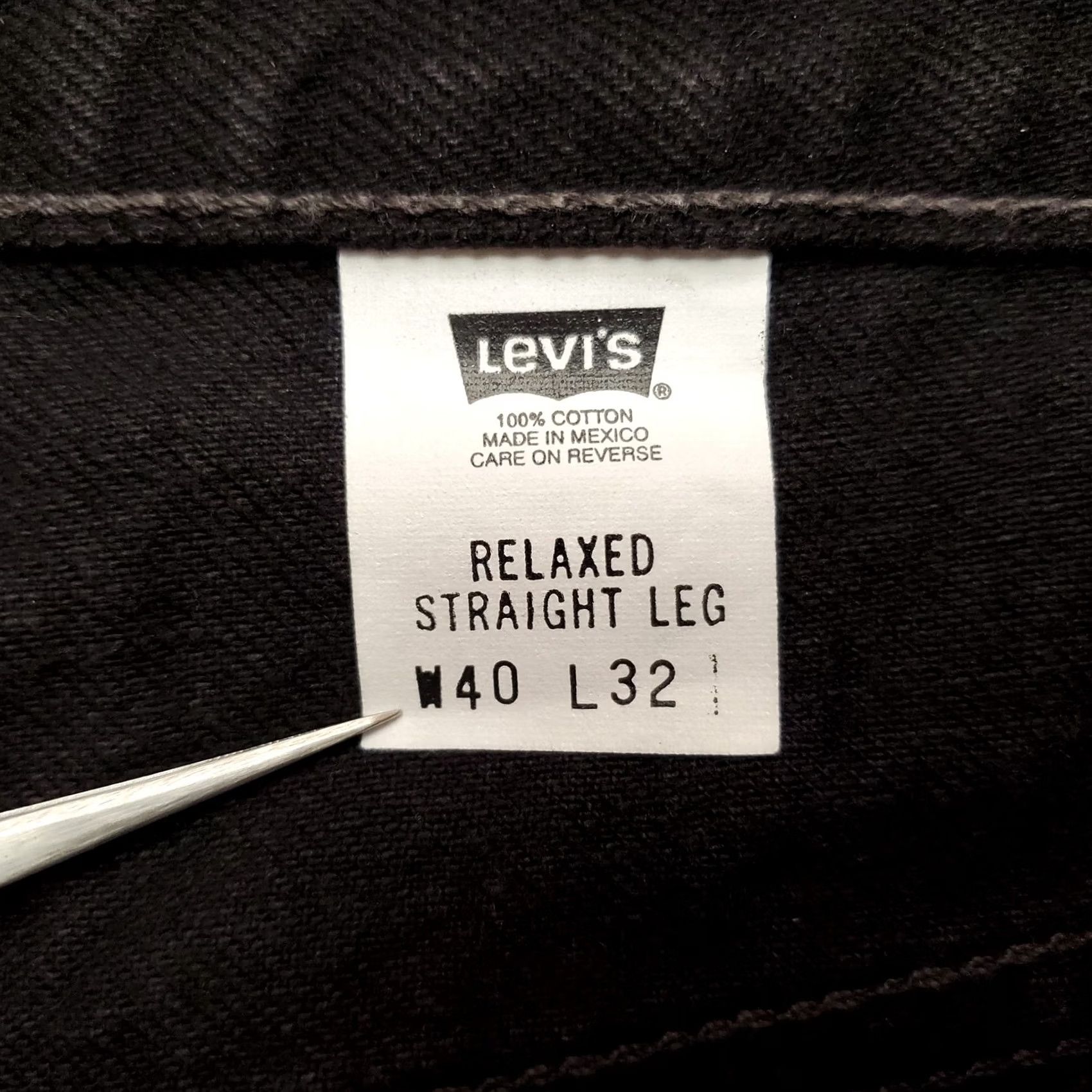 Vintage VINTAGE Levis Jeans Men 40x32 Black 901Denim Relaxed Fit Straight Leg 90s Y2k Jeans Mens 40 Black 5-Pocket Denim Cotton Zip Tailored Fit Size US 40 / EU 56 - 4 Thumbnail