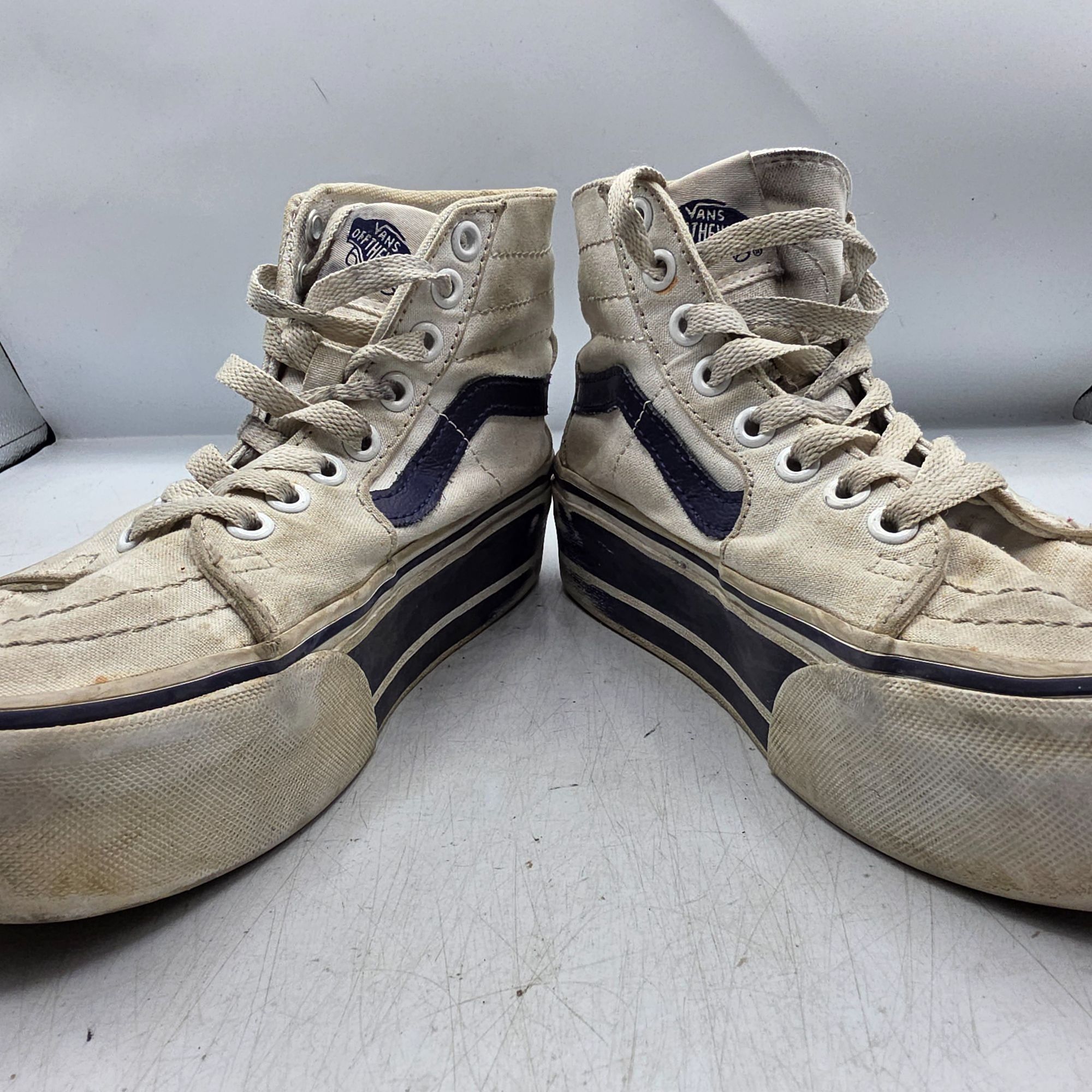 Vans Vans SK8 Hi Tapered Womens Size 5 Stackform Navy True White Size US 5 / IT 35 - 2 Thumbnail