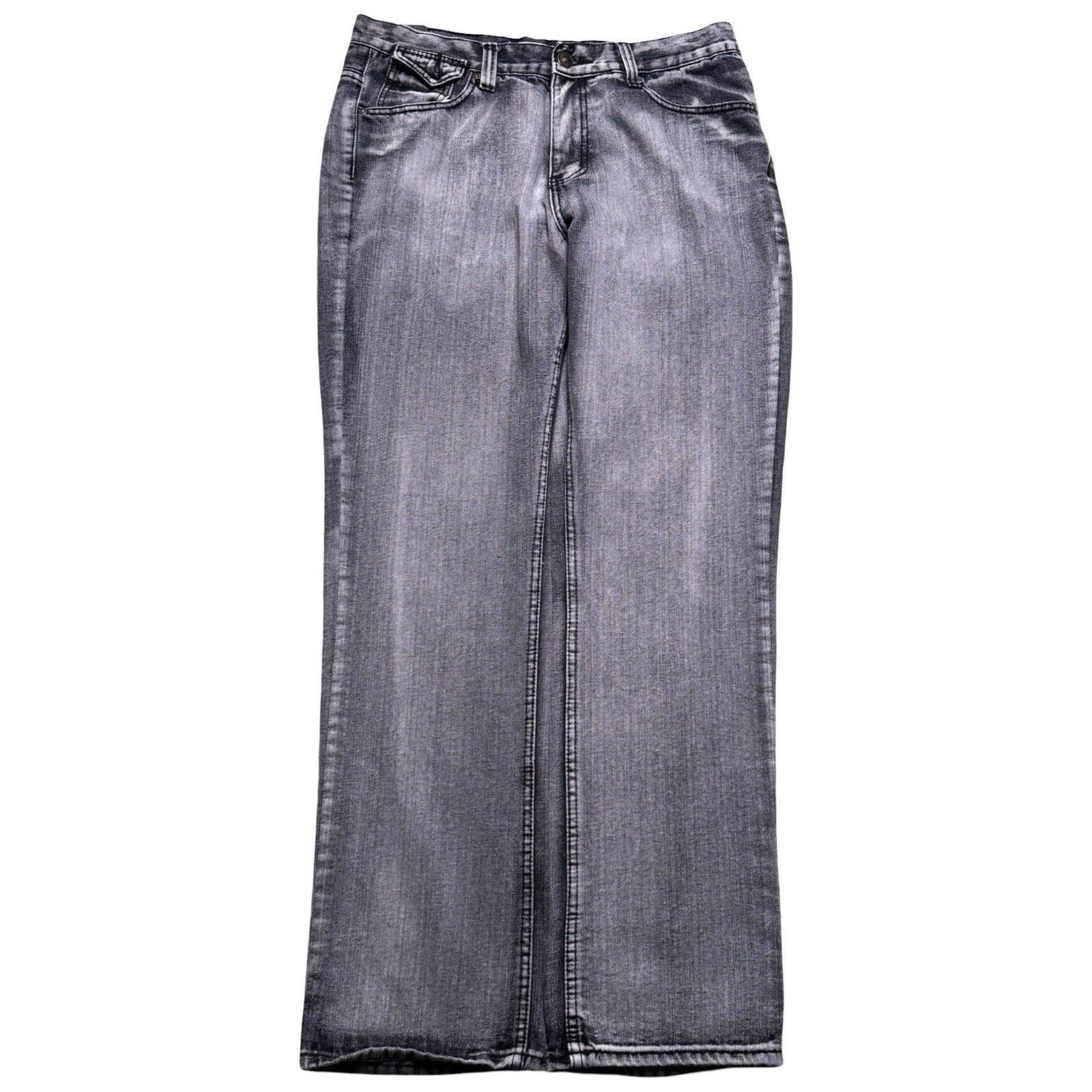 Other Vintage Y2K GS 115 Grey Black Wash Flap Pocket Jeans 34 x 32 Size US 34 / EU 50 - 3 Thumbnail