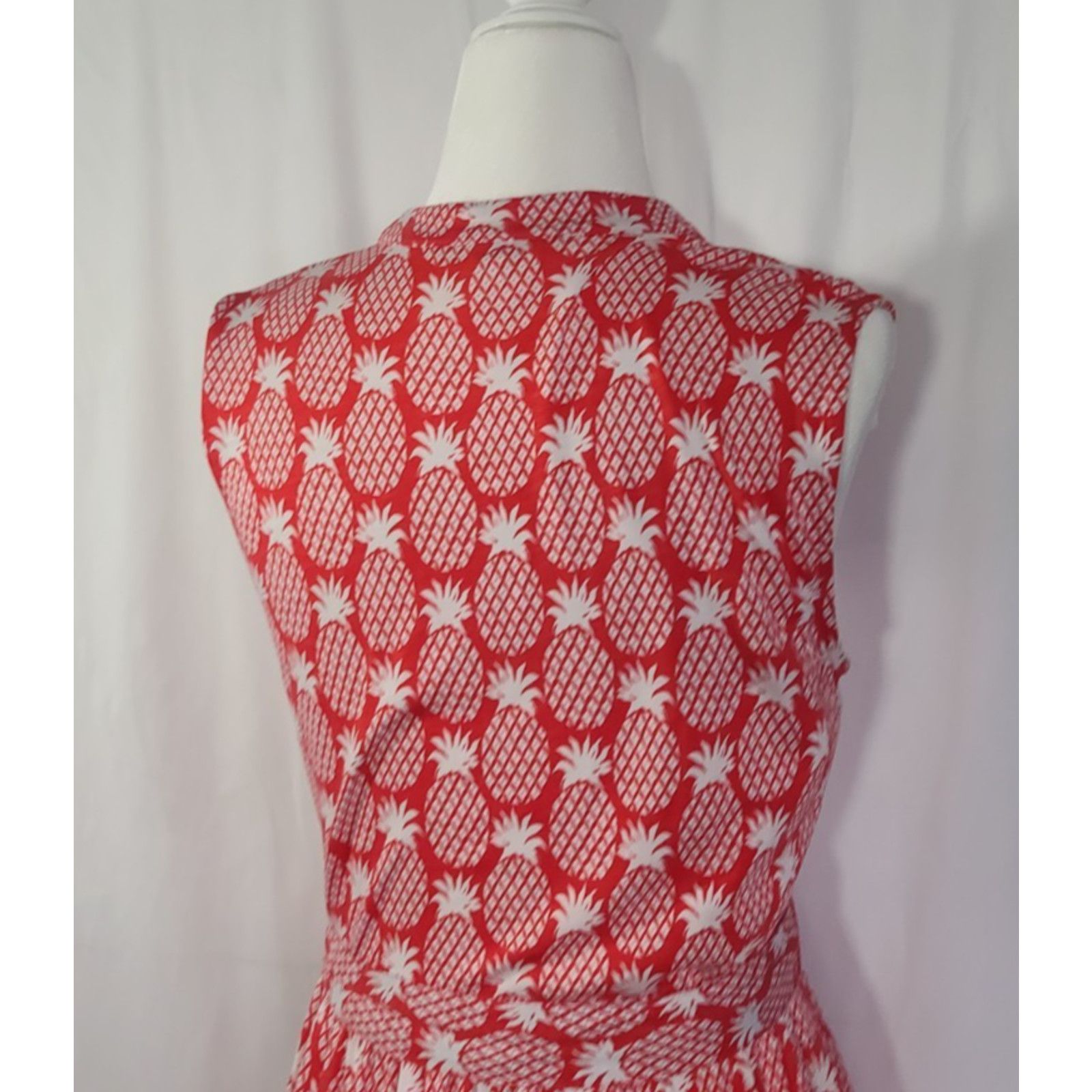 Boden Boden Orange White Pineapple Naomi Notch Collar Maxi Dress 6 Size S / US 4 / IT 40 - 7 Thumbnail