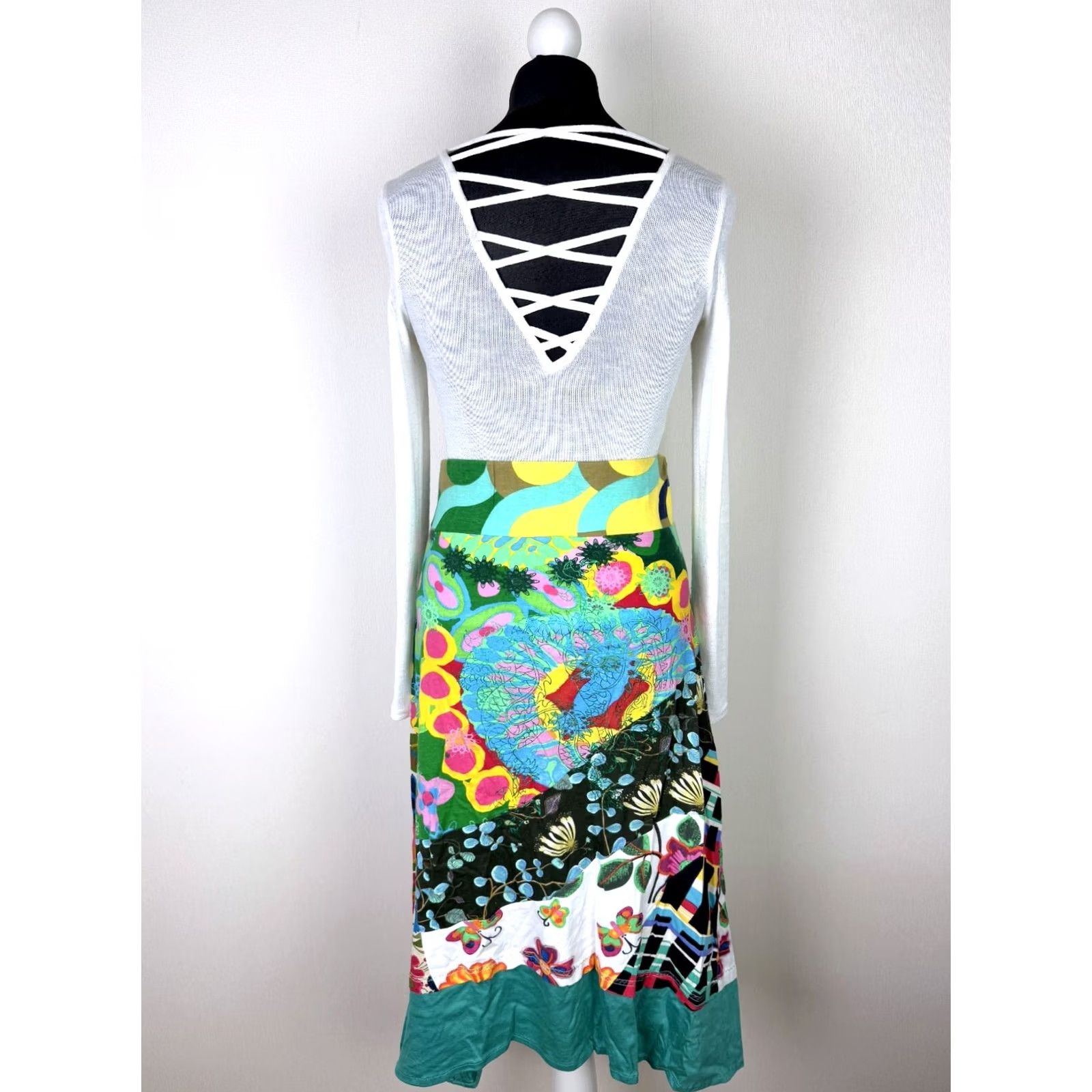 Desigual Desigual Skirt XL Womens Midi Multicoloured Pattern Skirt Size 40" / US 18 - 4 Thumbnail