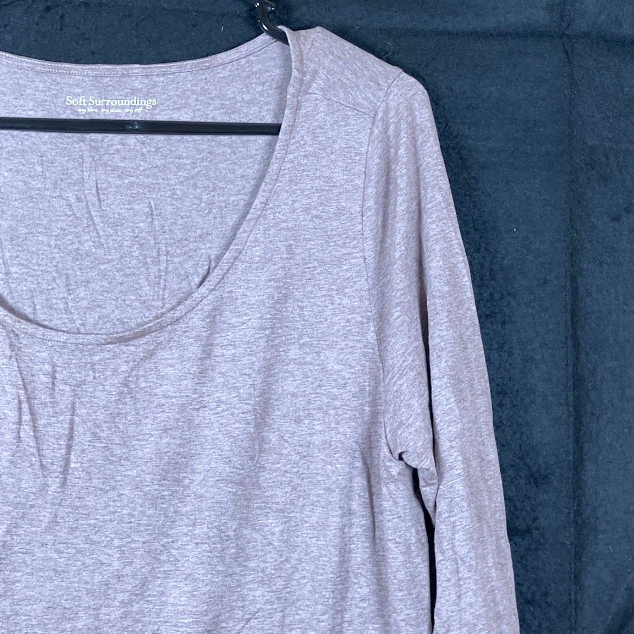Soft Surroundings Soft Surroundings Womens Shirt Purple Scoop Neck Pullover Long Sleeve Tunic L Size L / US 10 / IT 46 - 5 Thumbnail