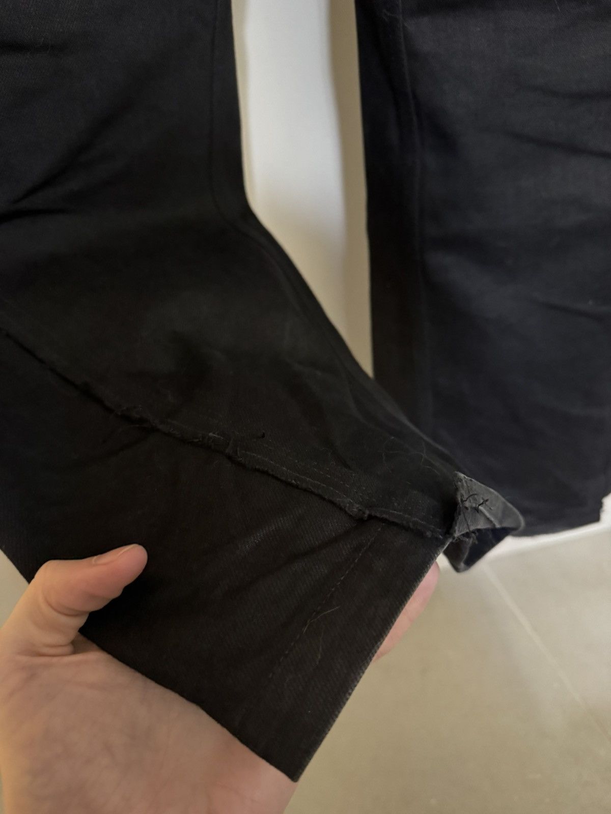 Vuja De Amalia wide leg raw denim in jet black Size US 30 / EU 46 - 6 Thumbnail