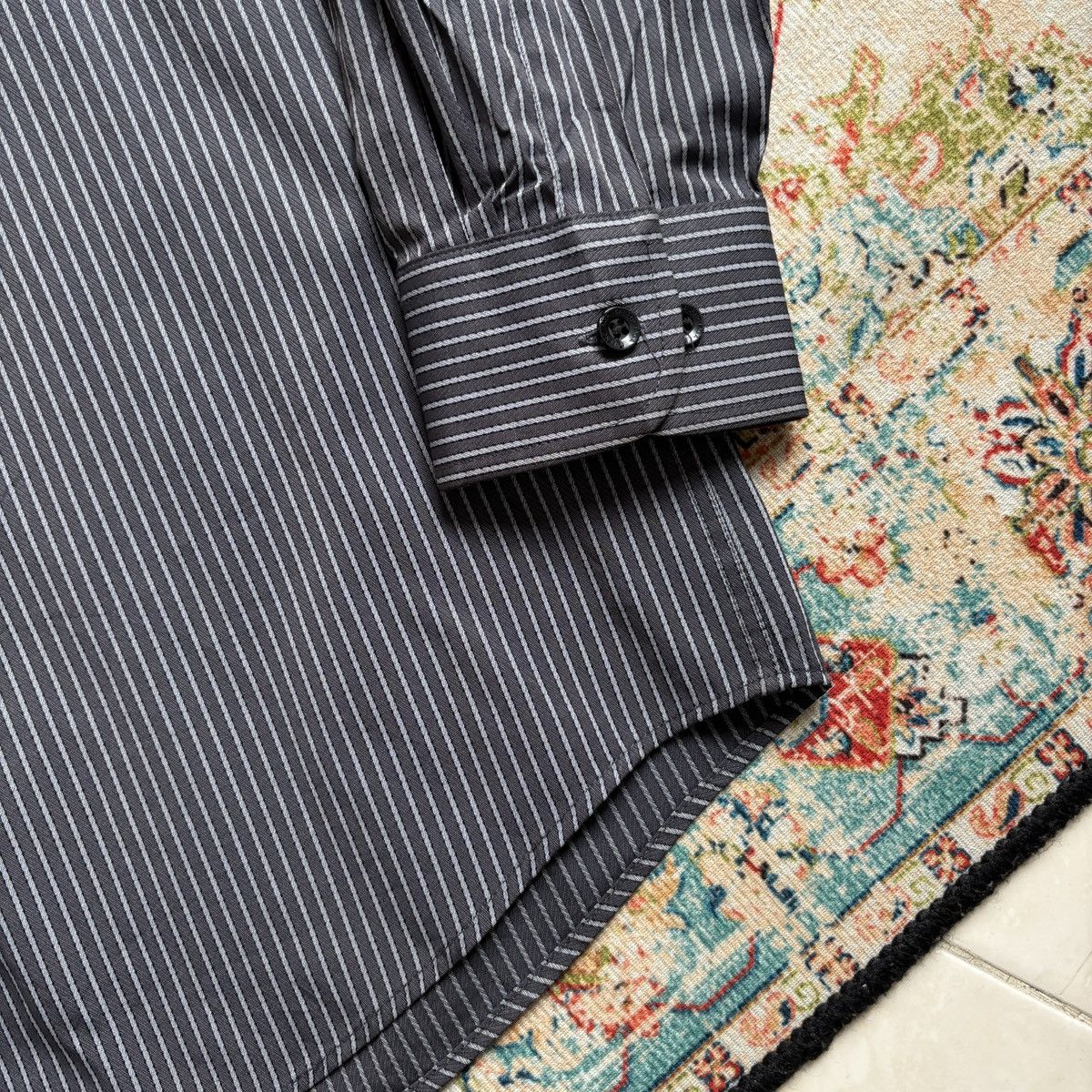 Balenciaga Vintage Balenciaga stripe button up shirt Size US XL / EU 56 / 4 - 4 Thumbnail