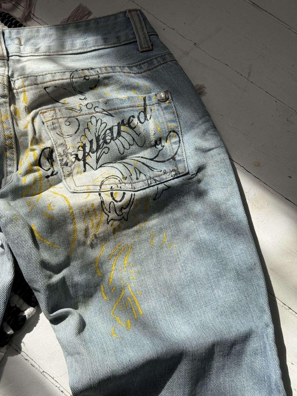 Dsquared2 VINTAGE DSQUARED2 DISTRESSED PRINTED STYLE PANTS Size 27" / US 4 / IT 40 - 12 Thumbnail