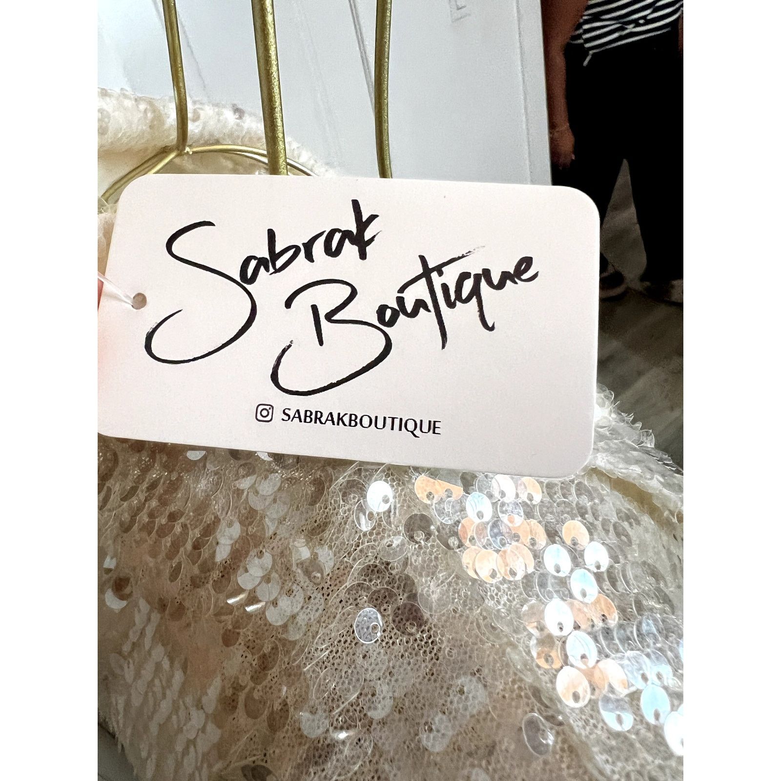 Other Sabrak Boutique White Sequin Blazer Pant Set Size L Size L / US 10 / IT 46 - 4 Thumbnail